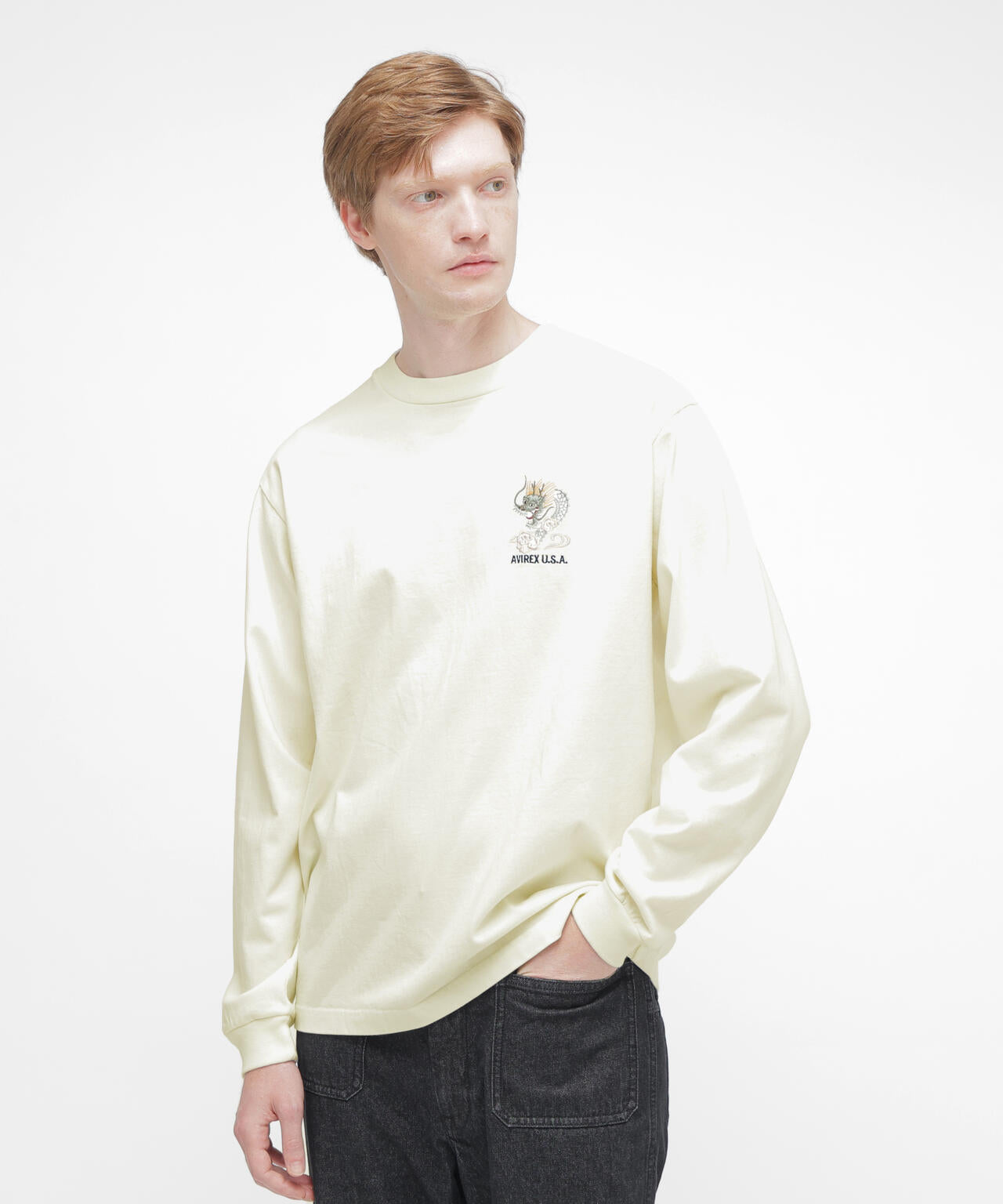 《NAVAL COLLECTION》SOUVENIR EMBROIDERY LONG SLEEVE T-SHIRT