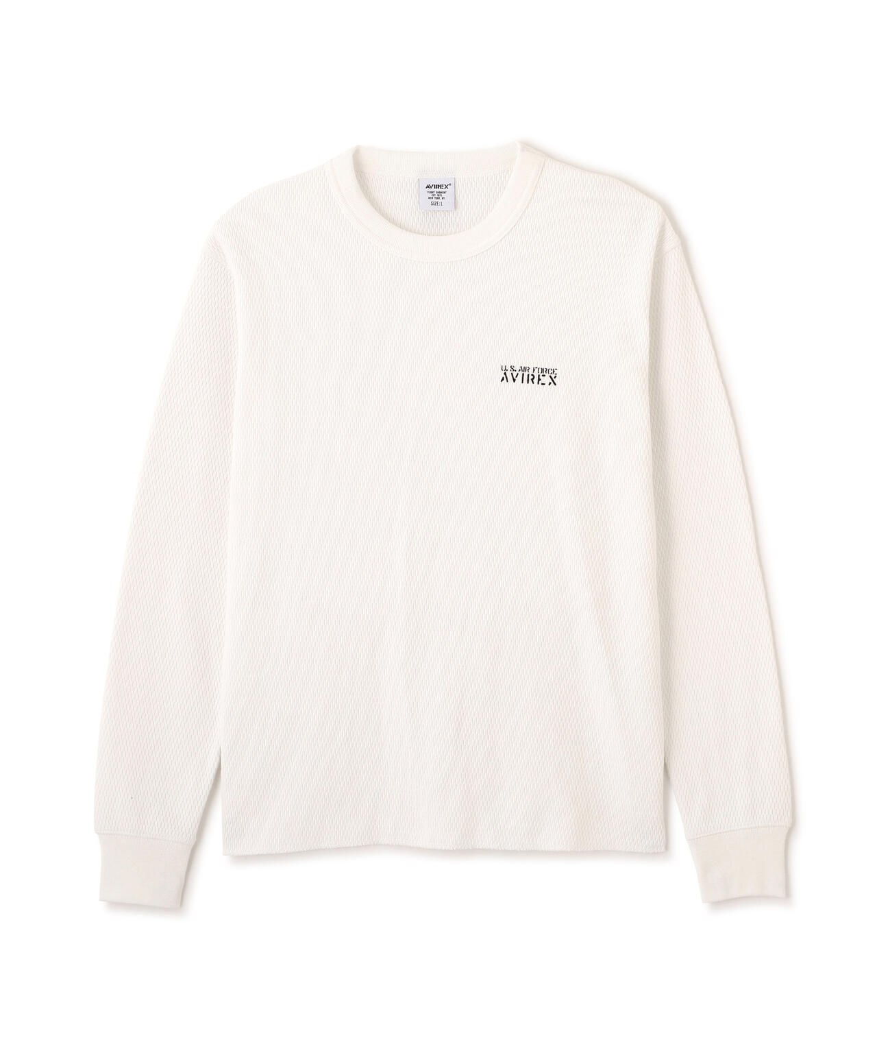 HONEYCOMB WAFFLE L/S CREW T-SHIRT