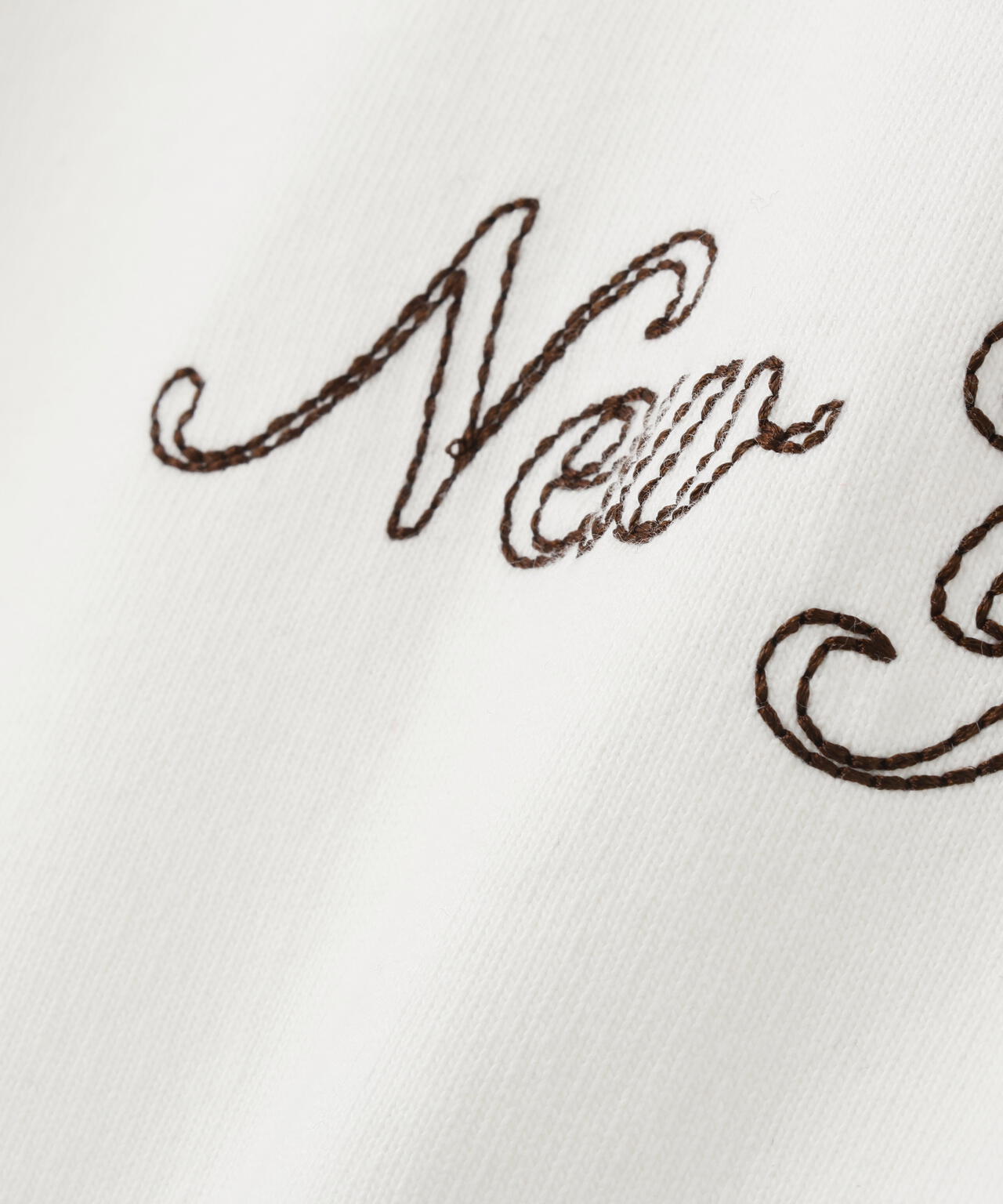 《WOMAN》STITCH EMBROIDERY LOGO T-SHIRT