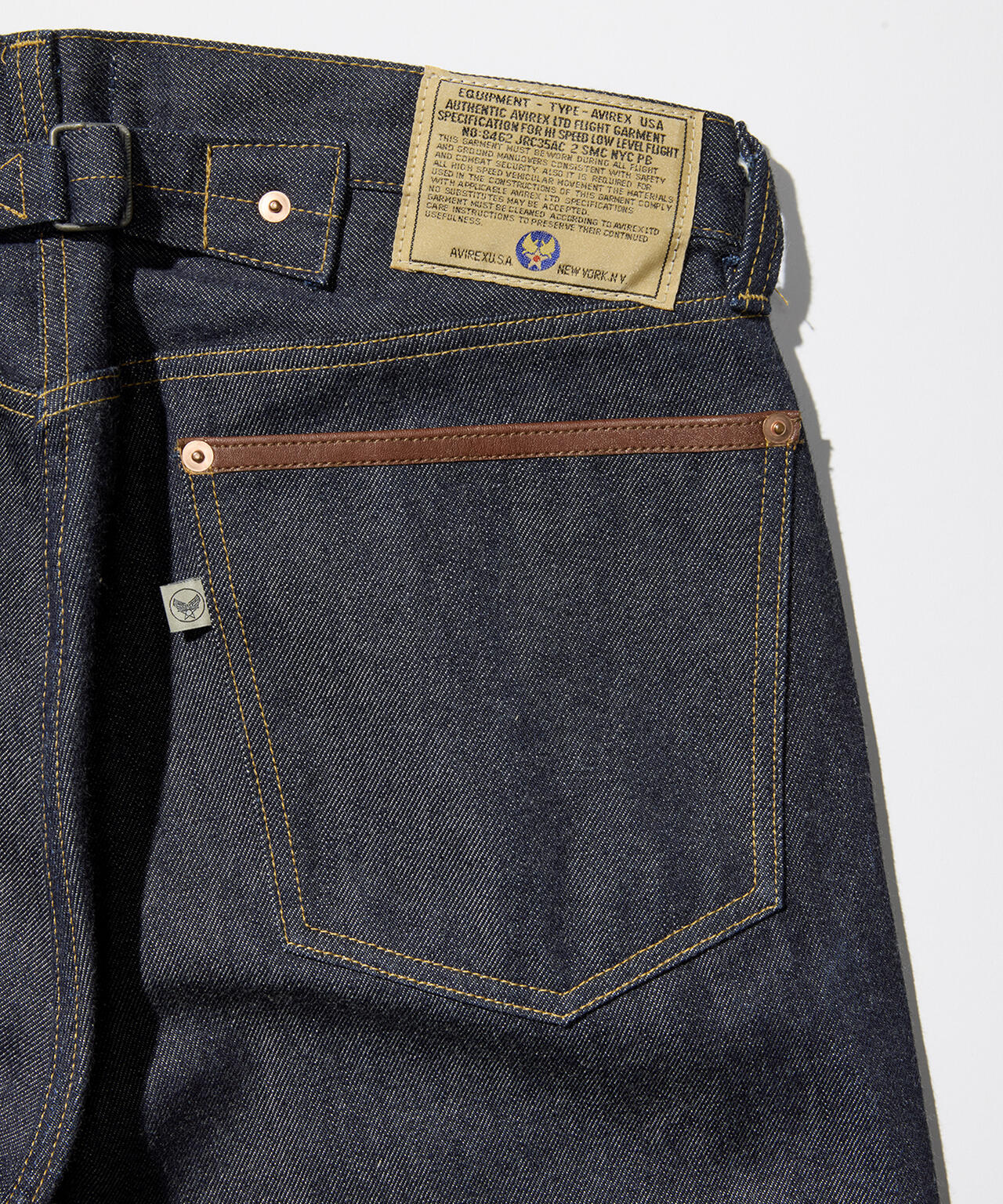 AVIREX HERITAGE DENIM Type-1 PANTS ”LEATHER”