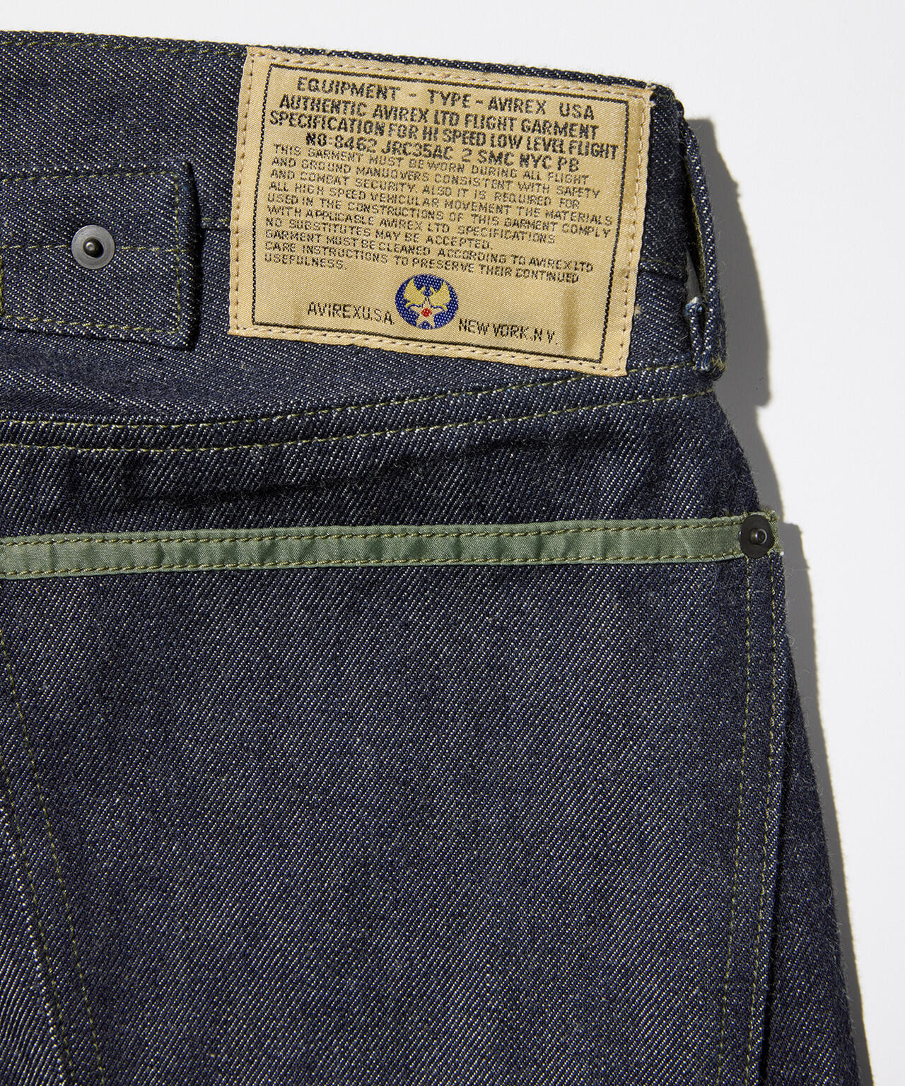 AVIREX HERITAGE DENIM Type-1 PANTS ”NYLON”