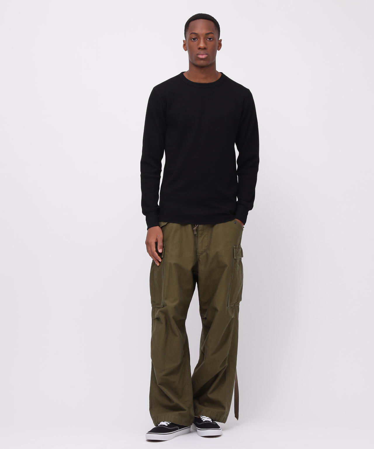 《DAILY/デイリー》L/S THERMAL CREW NECK T-SHIRT
