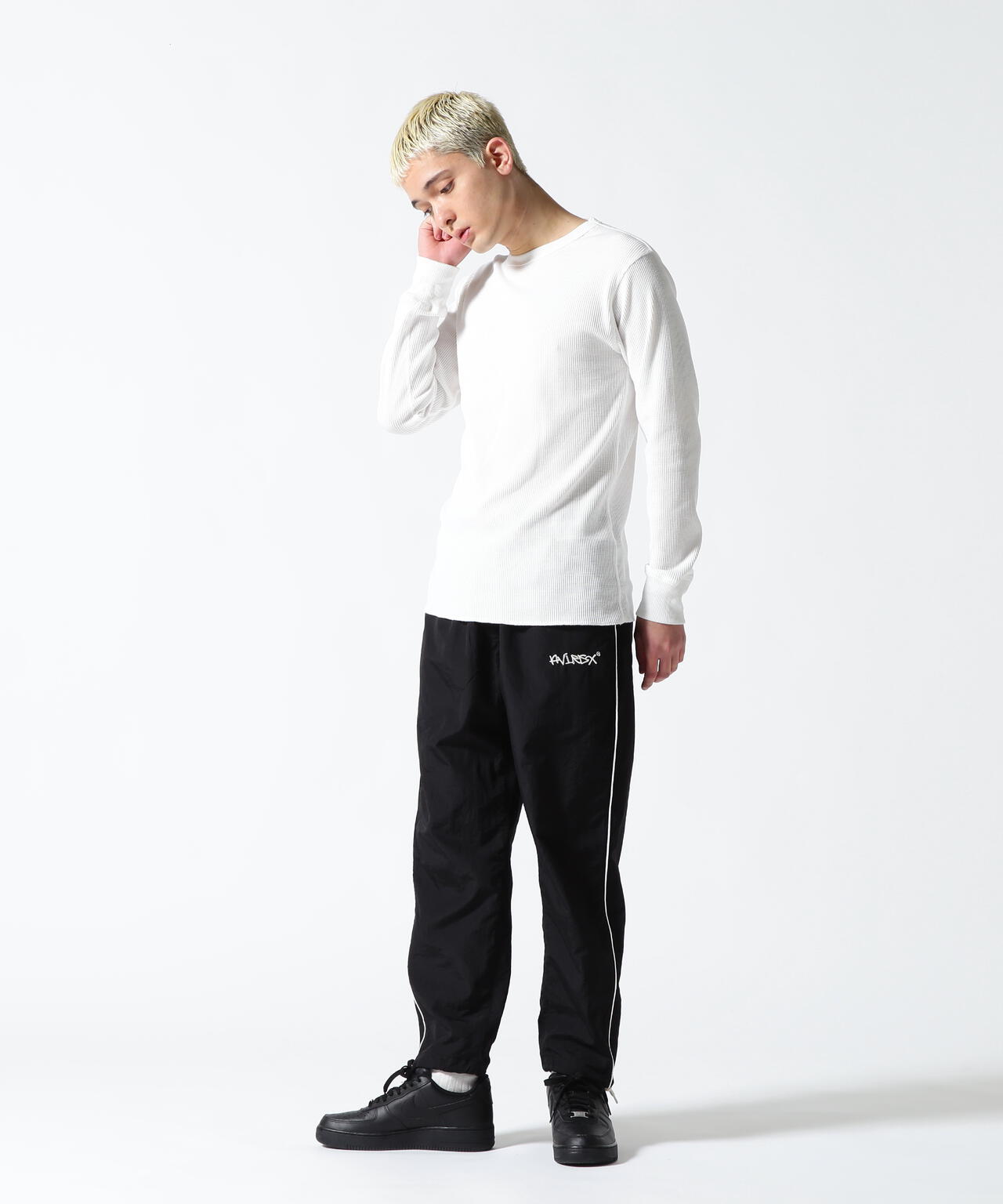 《DAILY/デイリー》L/S THERMAL CREW NECK T-SHIRT