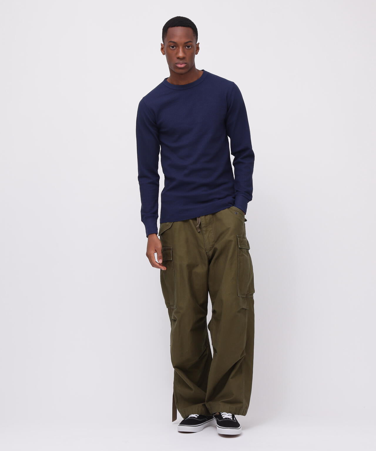 《DAILY/デイリー》L/S THERMAL CREW NECK T-SHIRT