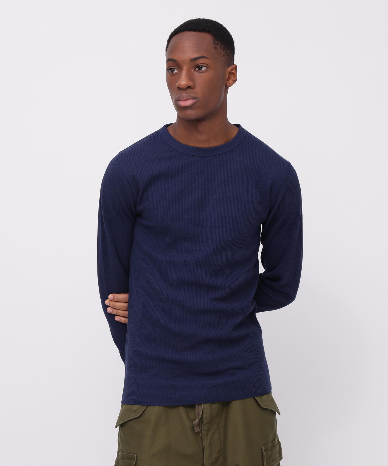 《DAILY/デイリー》L/S THERMAL CREW NECK T-SHIRT