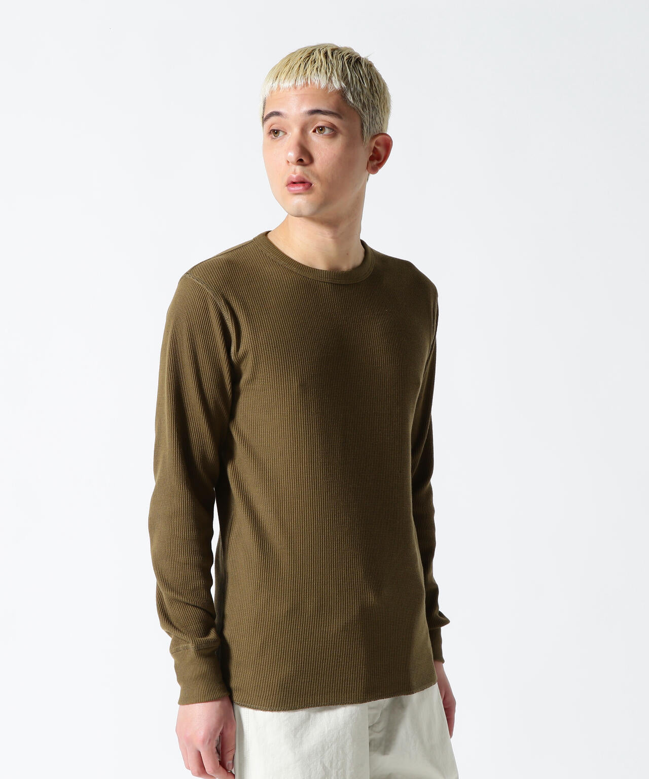 《DAILY/デイリー》L/S THERMAL CREW NECK T-SHIRT