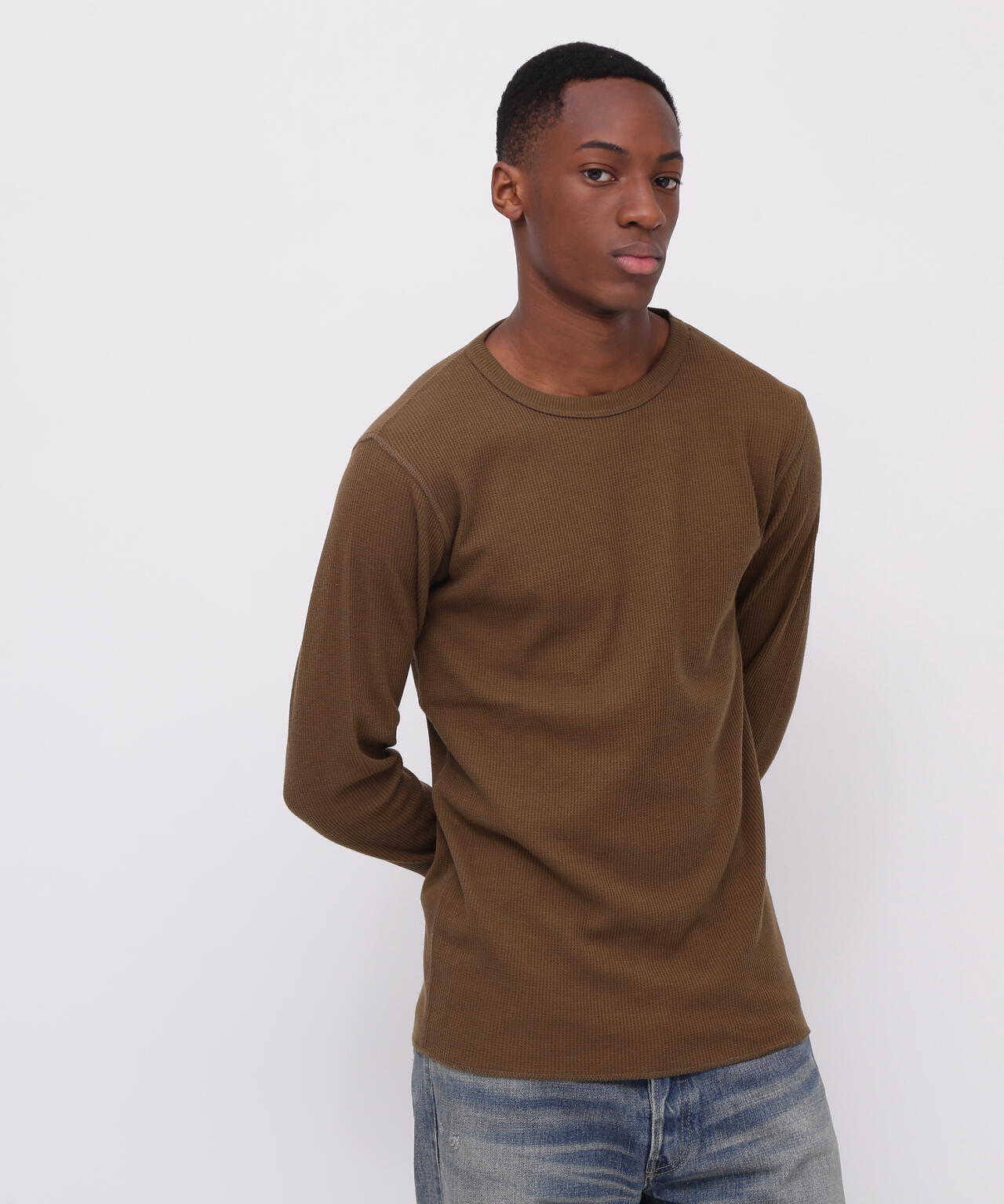 《DAILY/デイリー》L/S THERMAL CREW NECK T-SHIRT