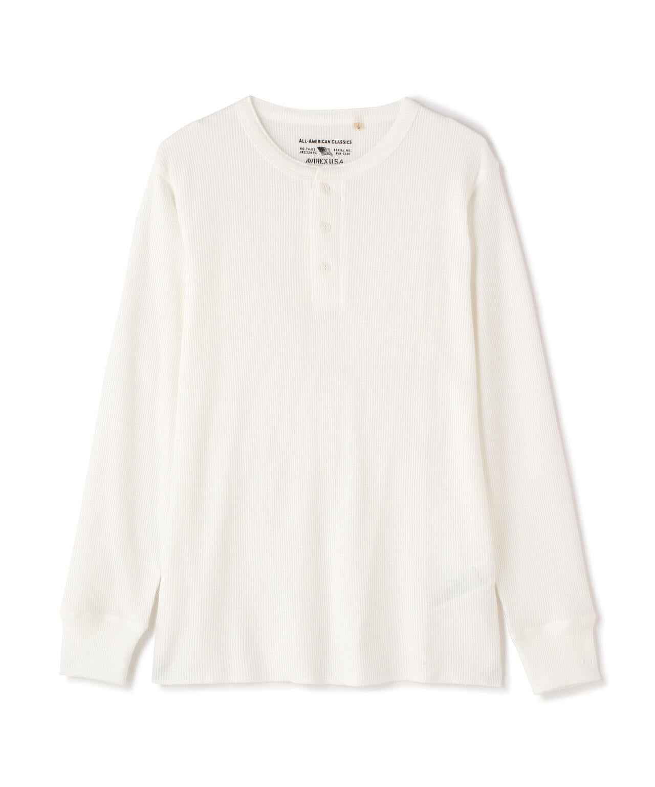 《DAILY/デイリー》L/S THERMAL HENLEY NECK T-SHIRT