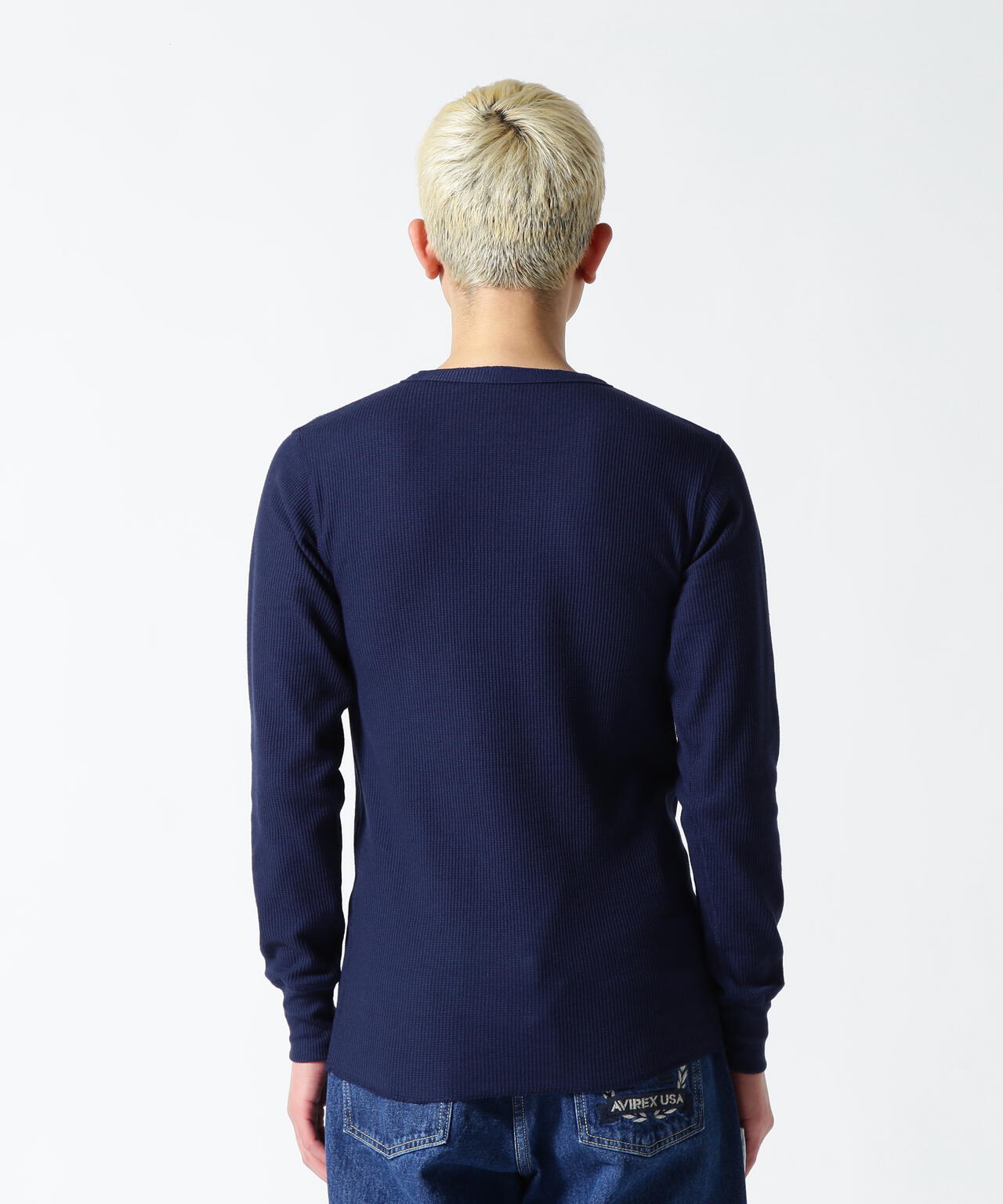 《DAILY/デイリー》L/S THERMAL HENLEY NECK T-SHIRT