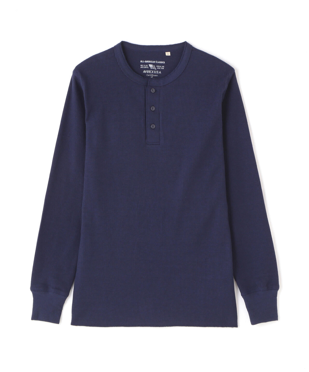 《DAILY/デイリー》L/S THERMAL HENLEY NECK T-SHIRT