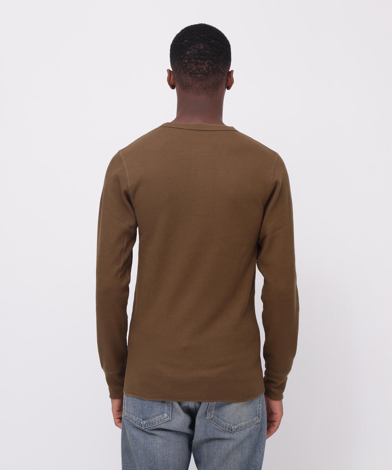 《DAILY/デイリー》L/S THERMAL HENLEY NECK T-SHIRT