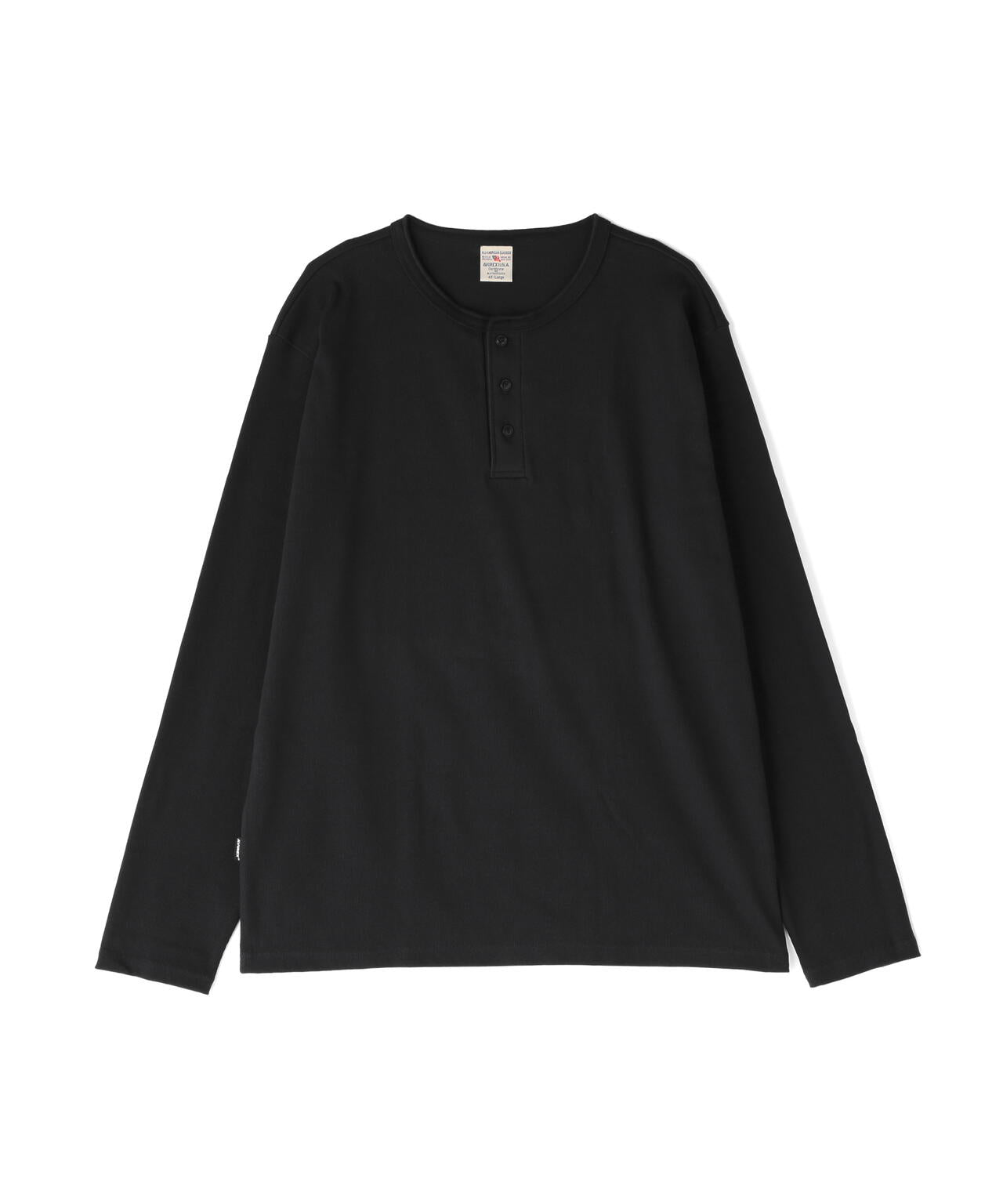 《DAILY/デイリー》BIG SIZE RIB L/S HENLEY NECK T-SHIRT