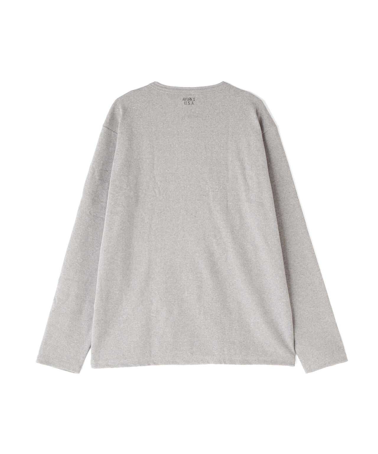 《DAILY/デイリー》BIG SIZE RIB L/S HENLEY NECK T-SHIRT