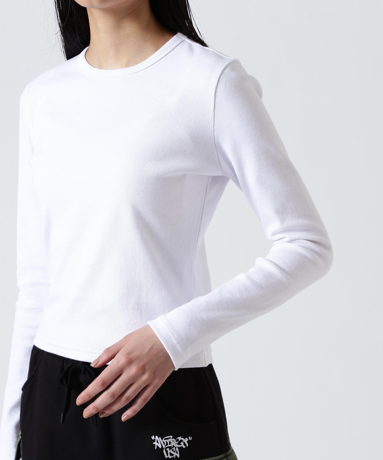《DAILY/デイリー/WOMAN》L/S CREW NECK T-SHIRT