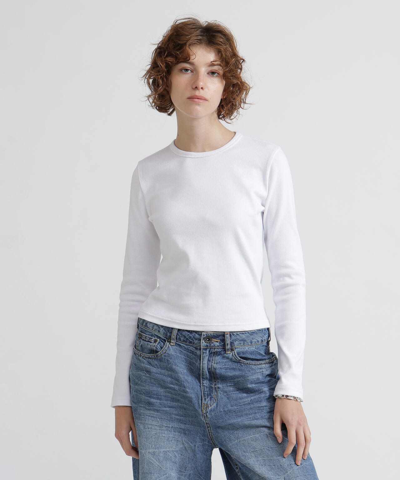 《DAILY/デイリー/WOMAN》L/S CREW NECK T-SHIRT