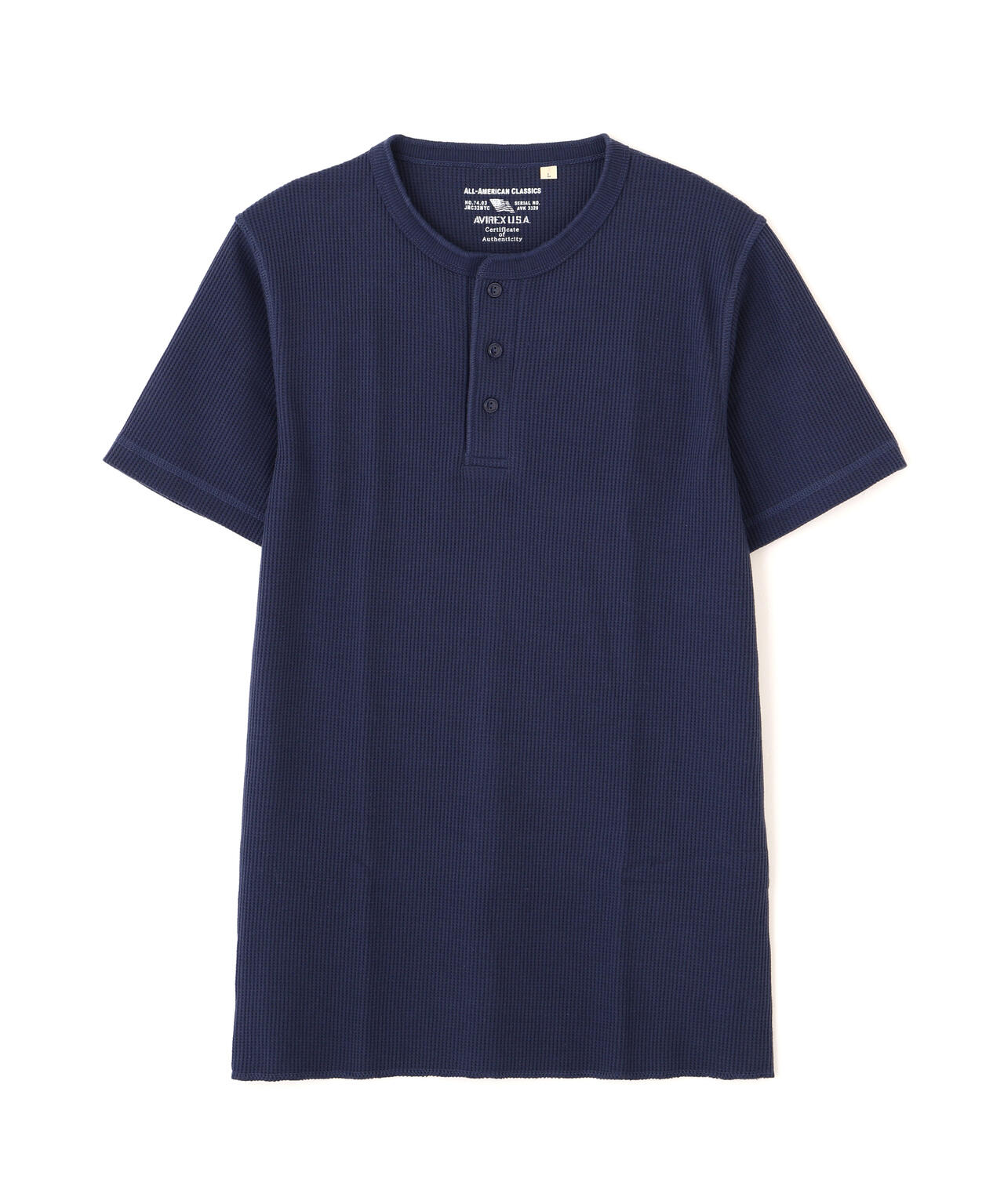 《DAILY/デイリー》THERMAL HENLEY NECK T-SHIRT