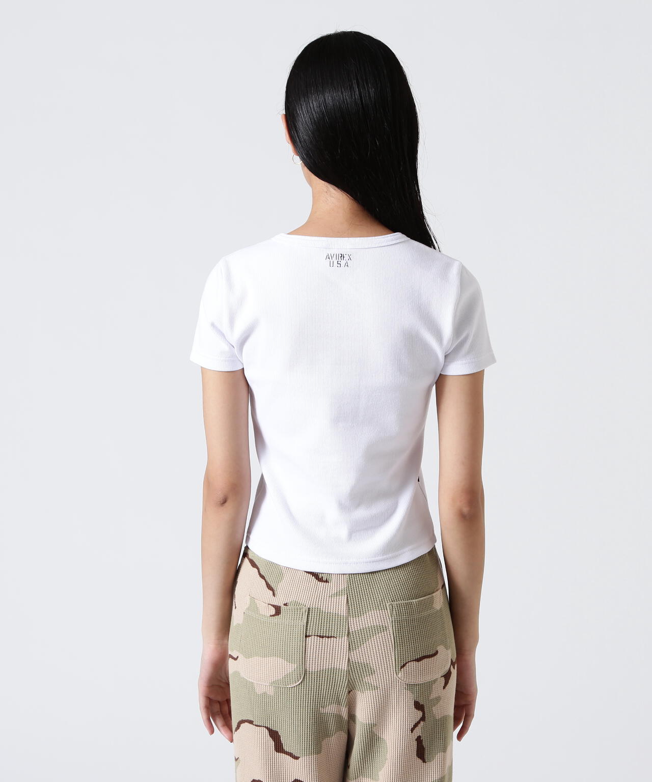 《DAILY/デイリー/WOMAN》 S/S HENLEY NECK T-SHIRT