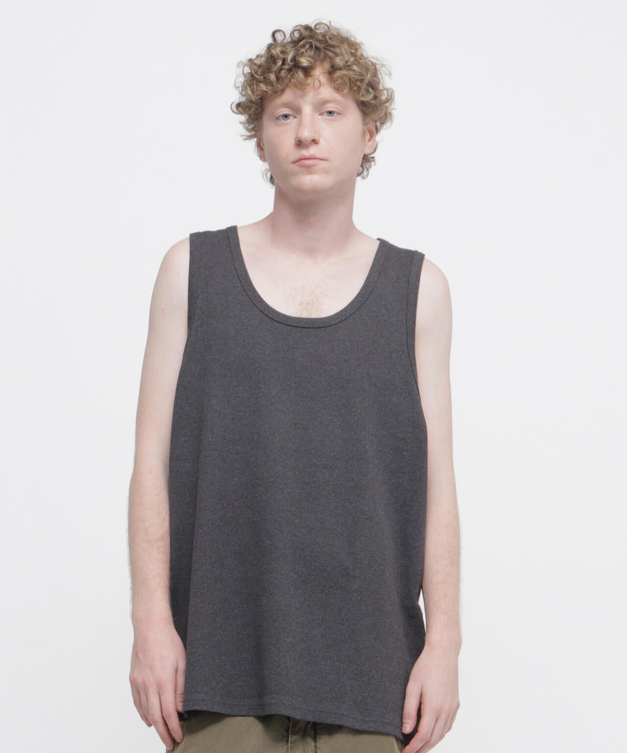《DAILY/デイリー》BIG SIZE RIB TANK TOP