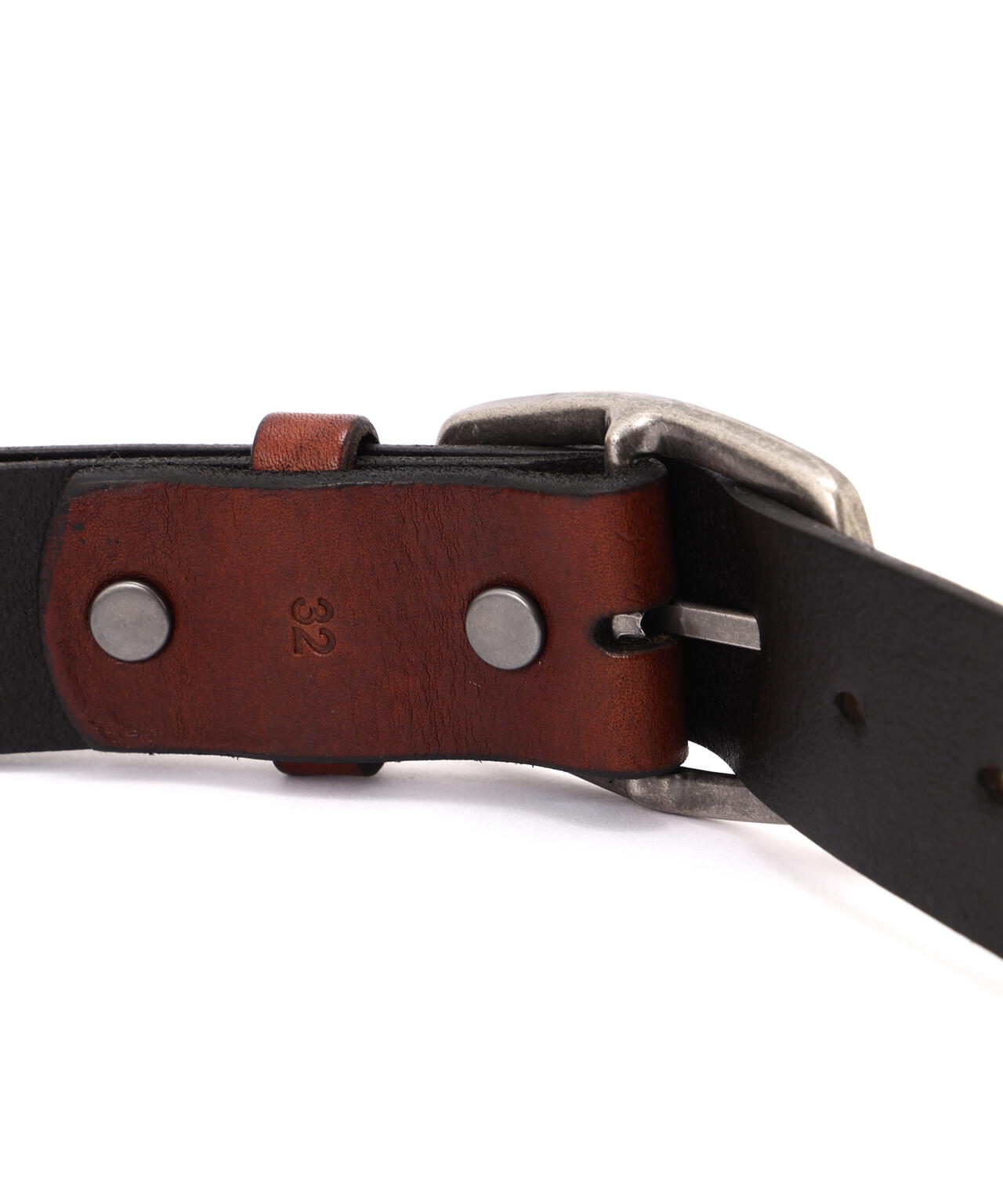 《直営店限定》COW LEATHER BELT DOUBLE PIN