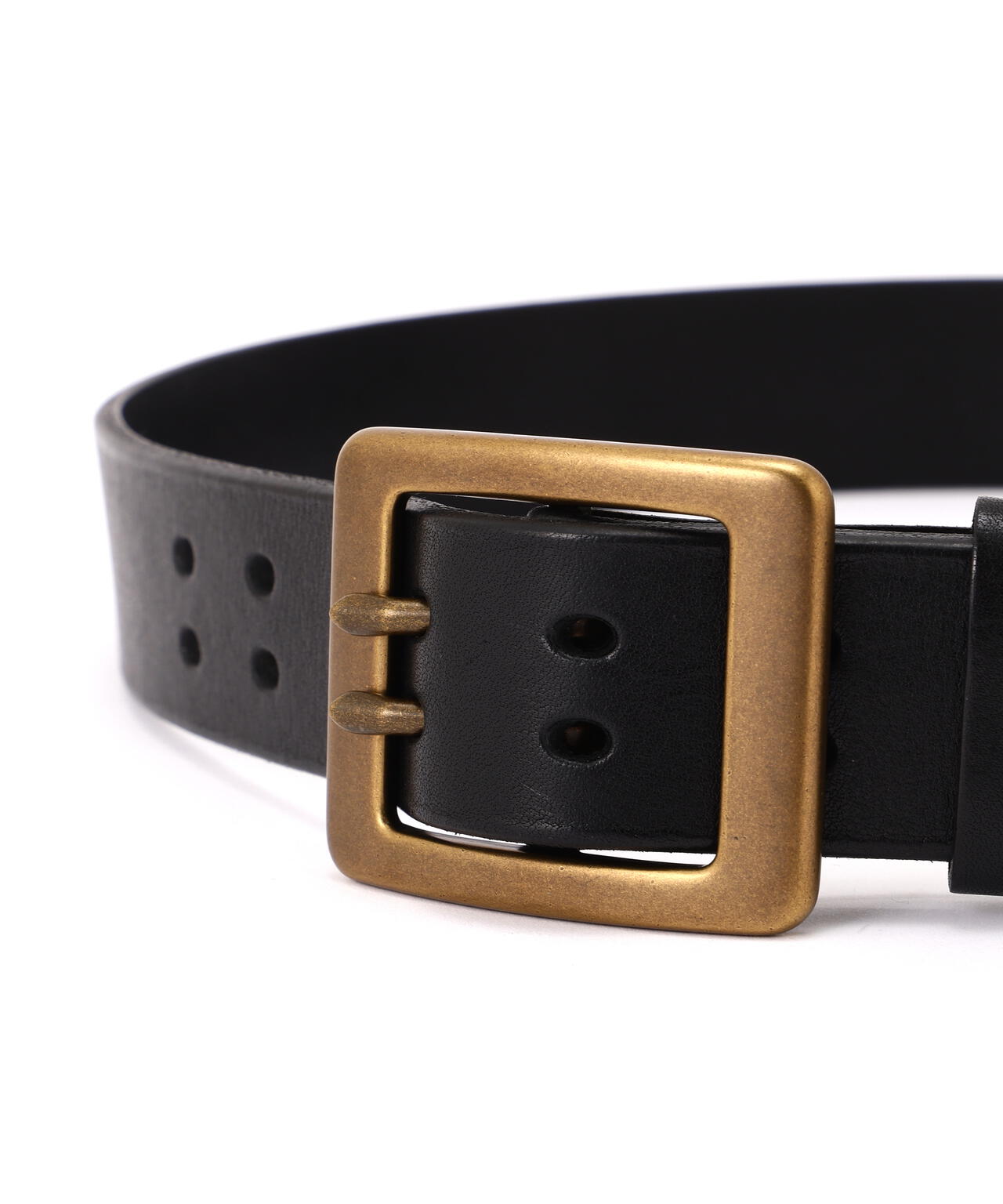 《直営店限定》COW LEATHER BELT DOUBLE PIN