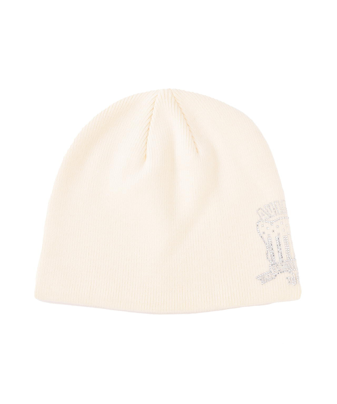 《WOMAN/直営店限定》RHINESTONE VARSITY LOGO BEANIE