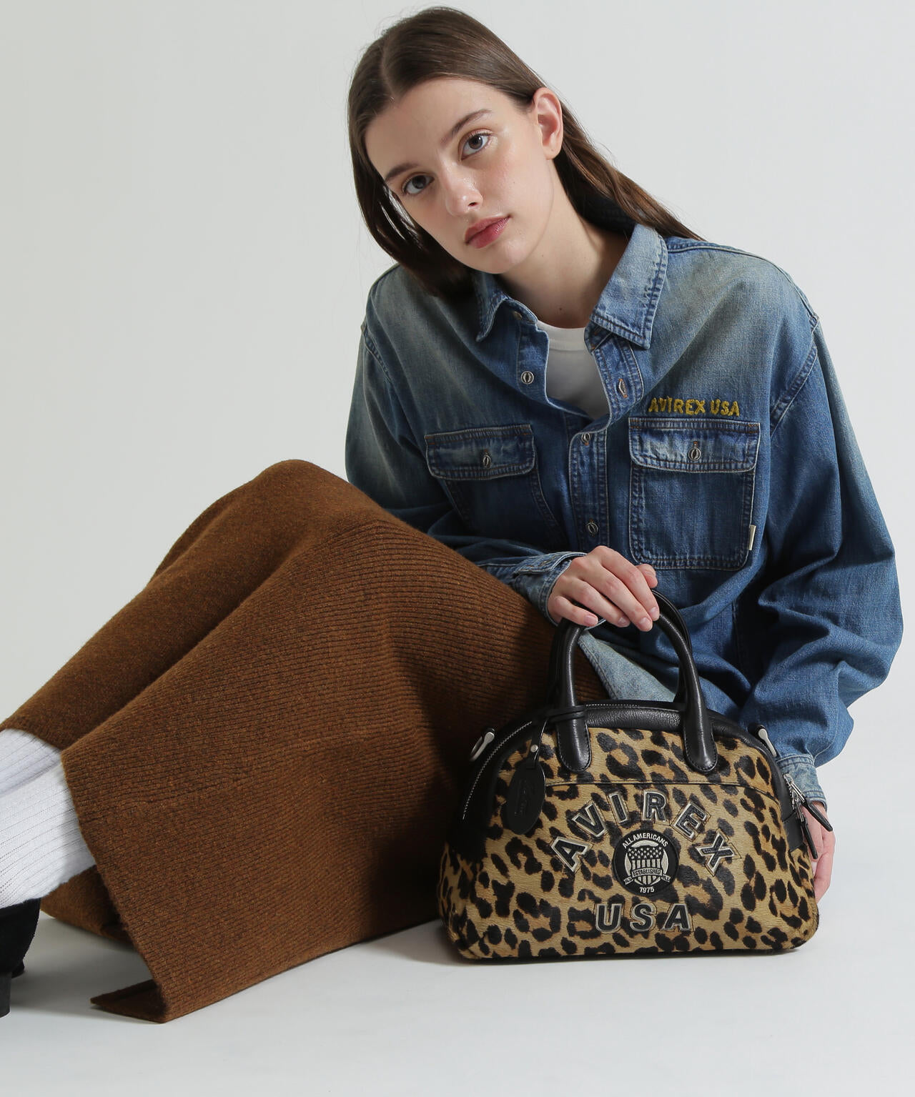 《直営店限定》LX VARSITY LEATHER MINI BOSTON BAG