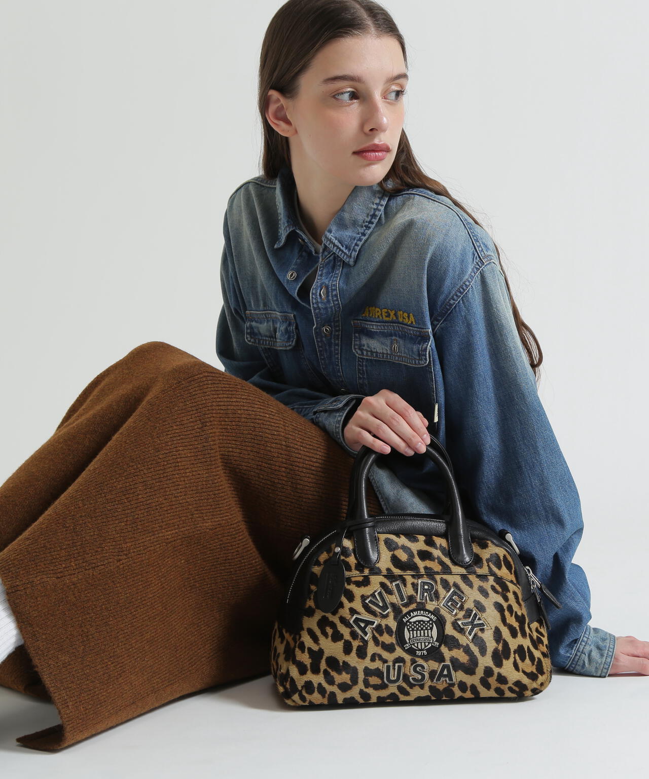 《直営店限定》LX VARSITY LEATHER MINI BOSTON BAG