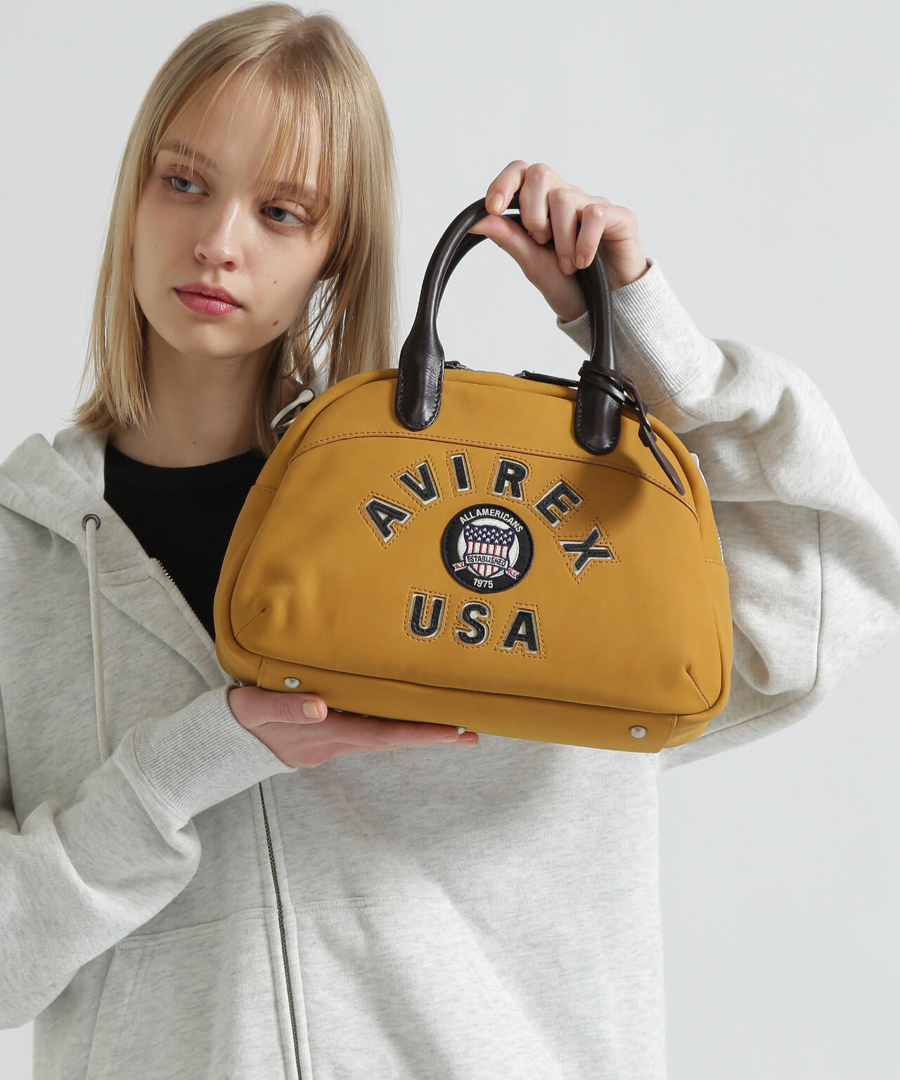 《直営店限定》LX VARSITY LEATHER MINI BOSTON BAG