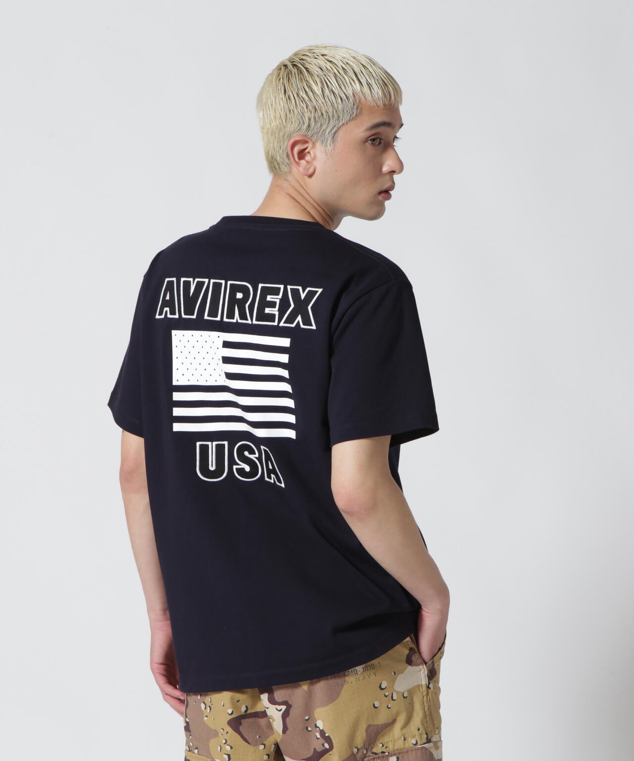 《WEB&DEPOT限定》S/S CREW NECK T STAR SPANGLED BANNER/クルーネック Tシャツ 星条旗