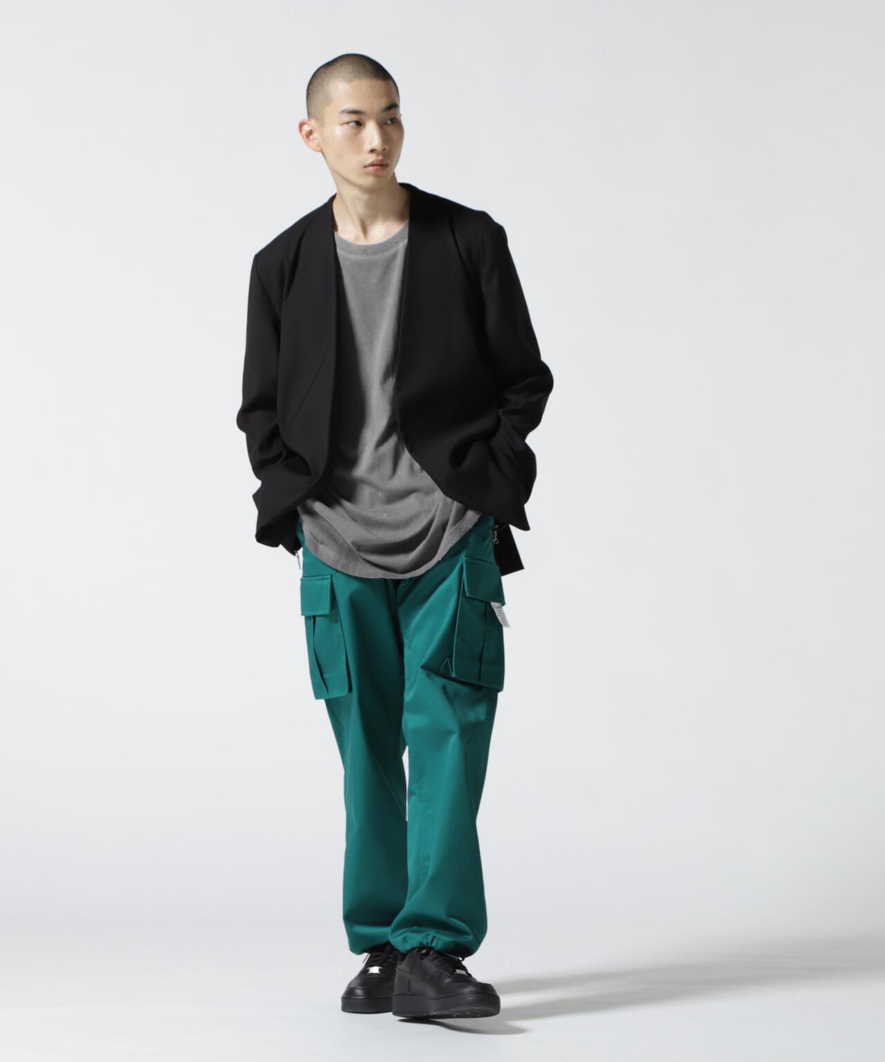 DankeSchon/ダンケシェーン/TR No Collar Jacket/ノーカラージャケット
