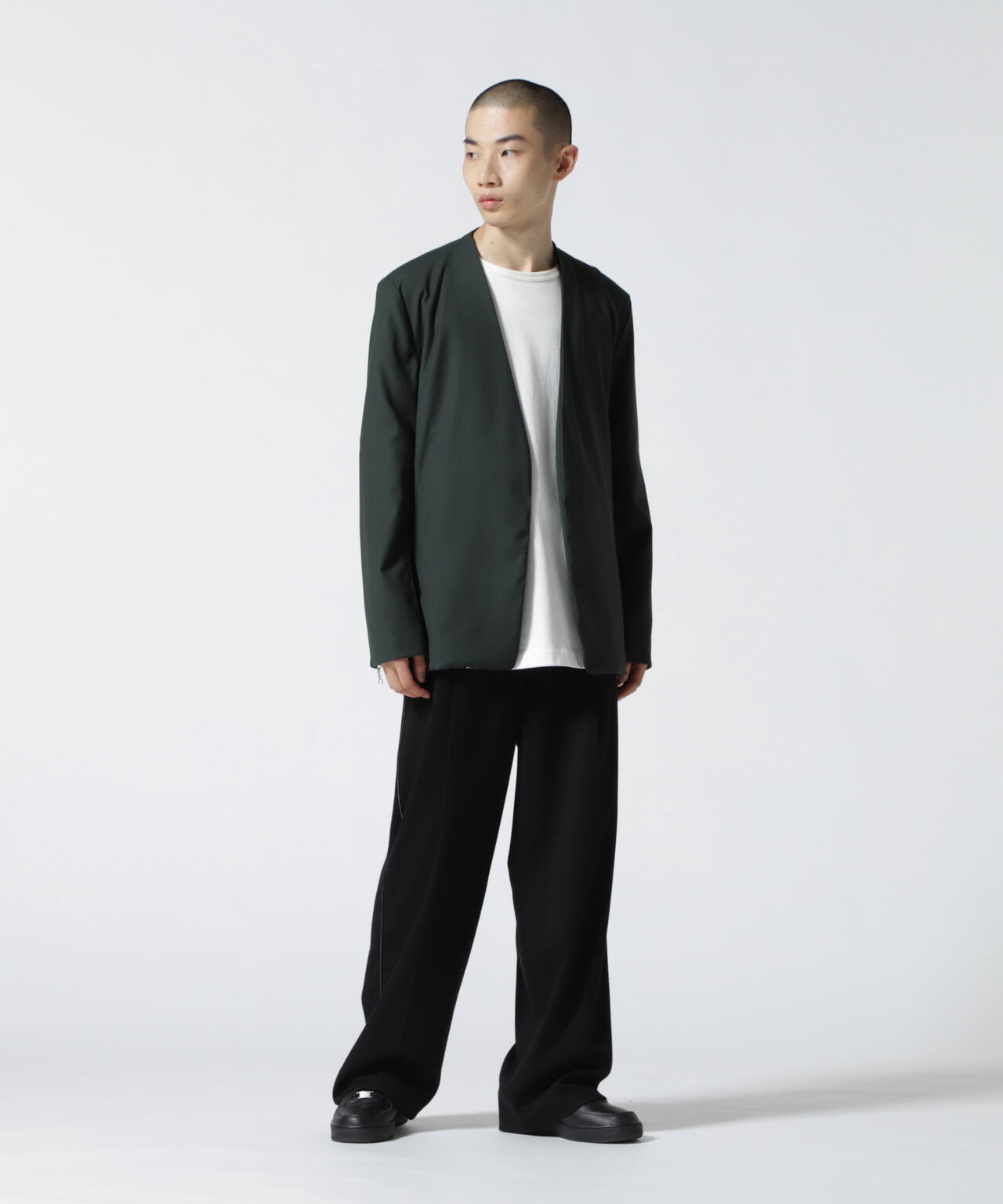 DankeSchon/ダンケシェーン/TR No Collar Jacket/ノーカラージャケット