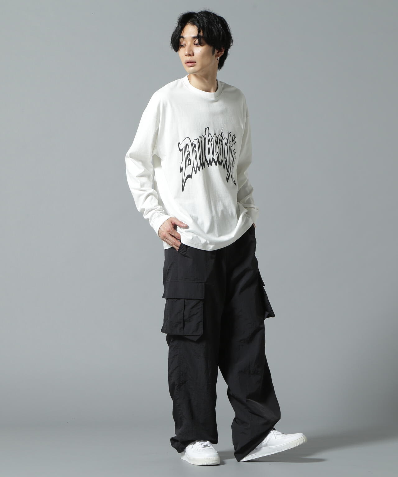 【WEB&DEPOT限定】DankeSchon/ダンケシェーン/DS LST/ロゴロングスリーブT