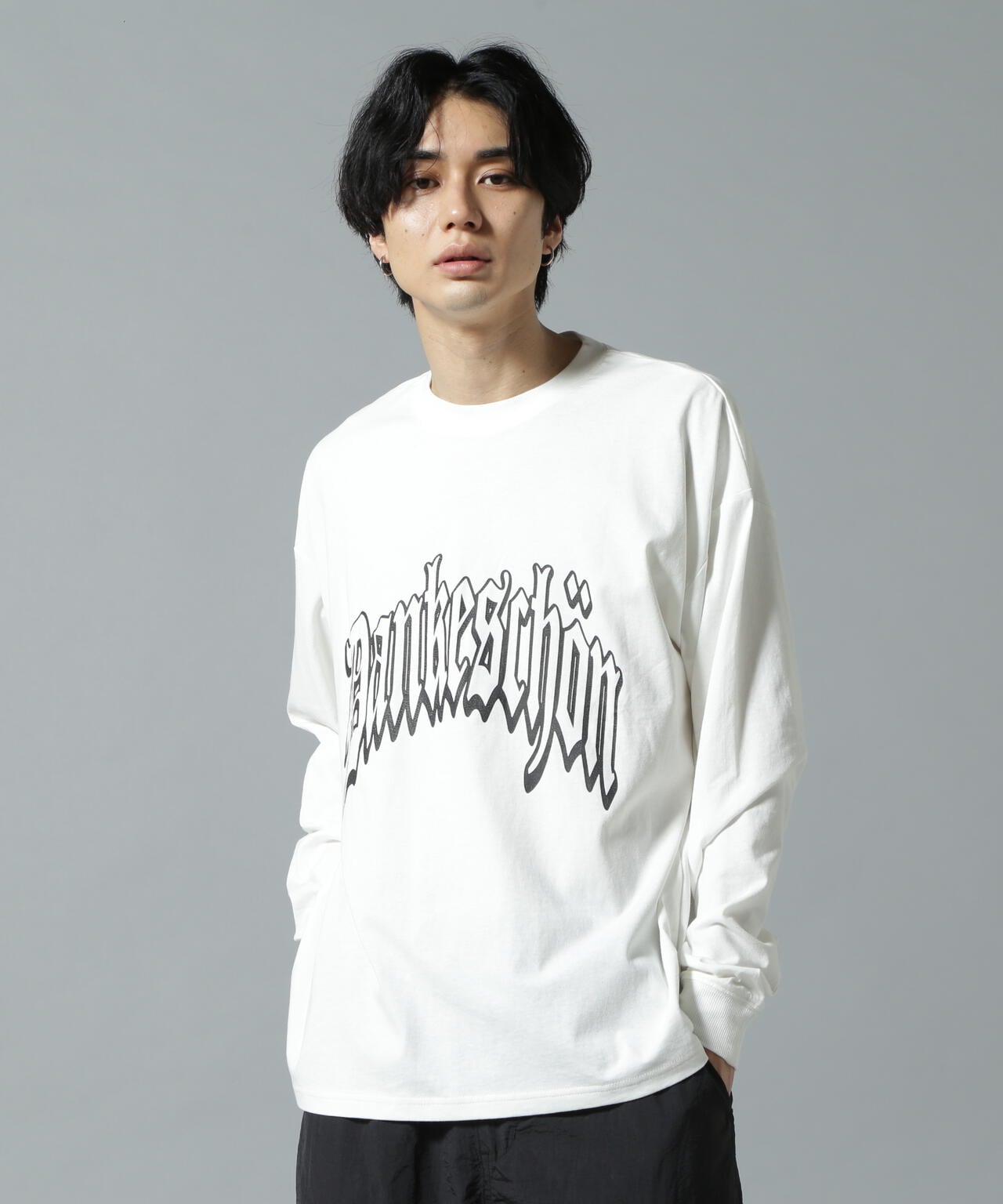 【WEB&DEPOT限定】DankeSchon/ダンケシェーン/DS LST/ロゴロングスリーブT