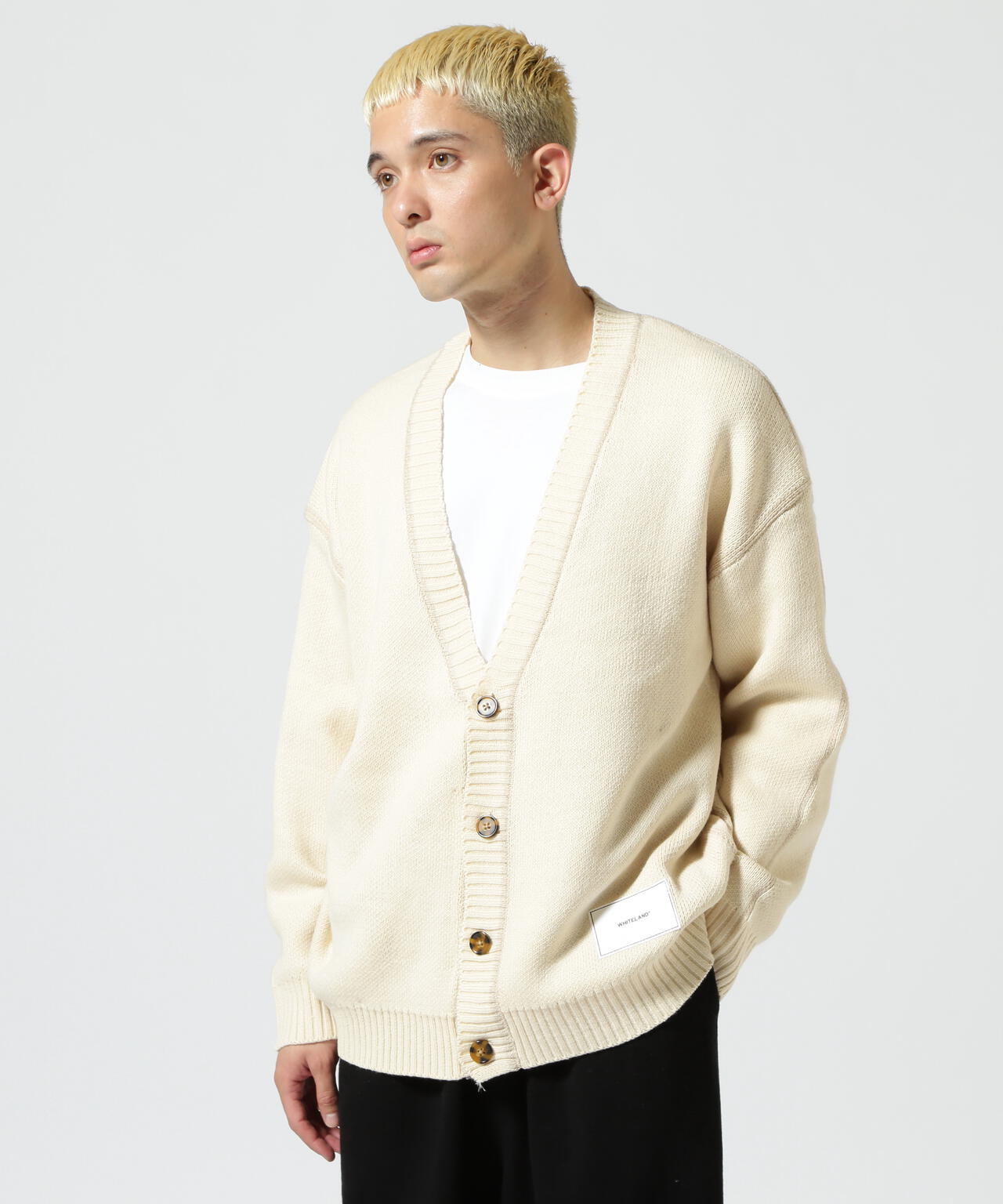 WEB&DEPOT限定/WHITELAND/ホワイトランド/LINE CARDIGAN