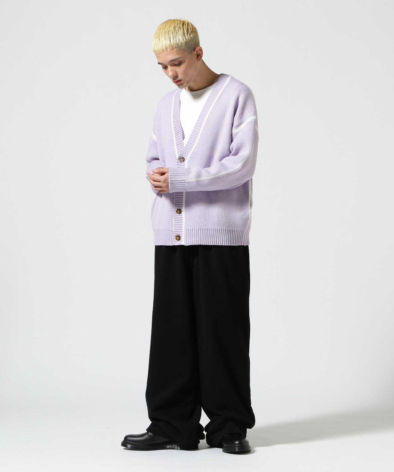 WEB&DEPOT限定/WHITELAND/ホワイトランド/LINE CARDIGAN