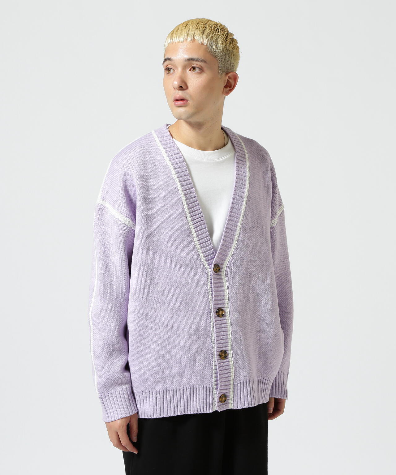 WEB&DEPOT限定/WHITELAND/ホワイトランド/LINE CARDIGAN