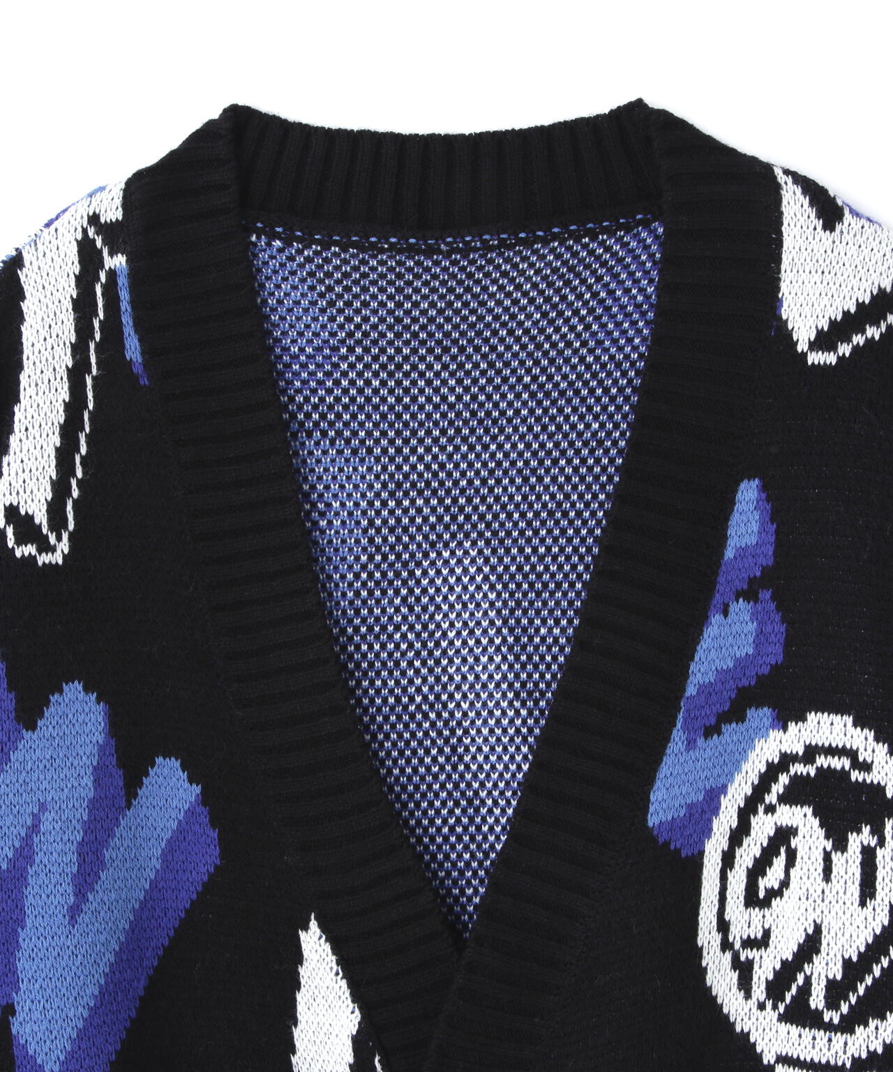 【WEB&DEPOT限定】WHITELAND/ホワイトランド/CARDIGAN/総柄カーディガン