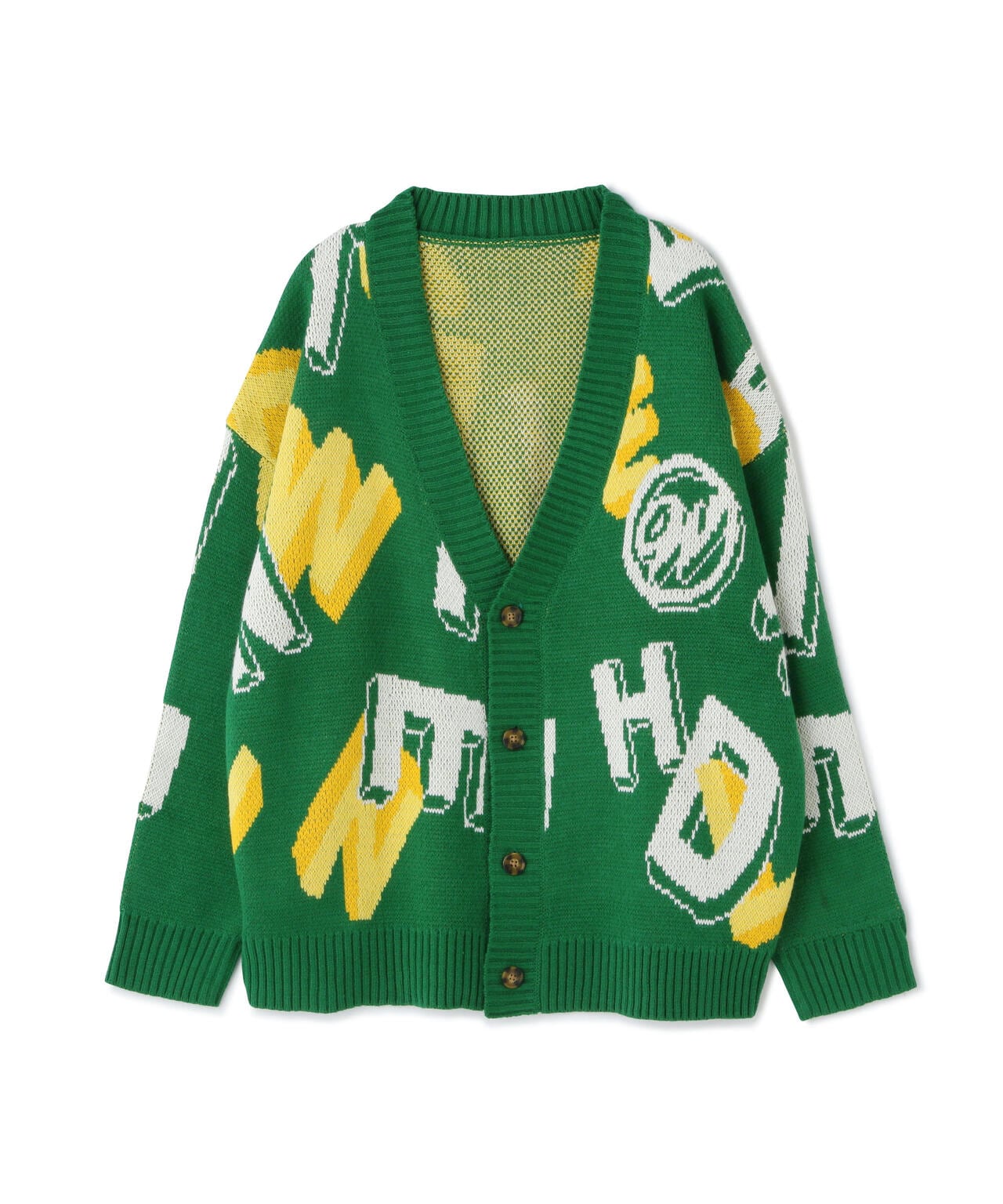 【WEB&DEPOT限定】WHITELAND/ホワイトランド/CARDIGAN/総柄カーディガン