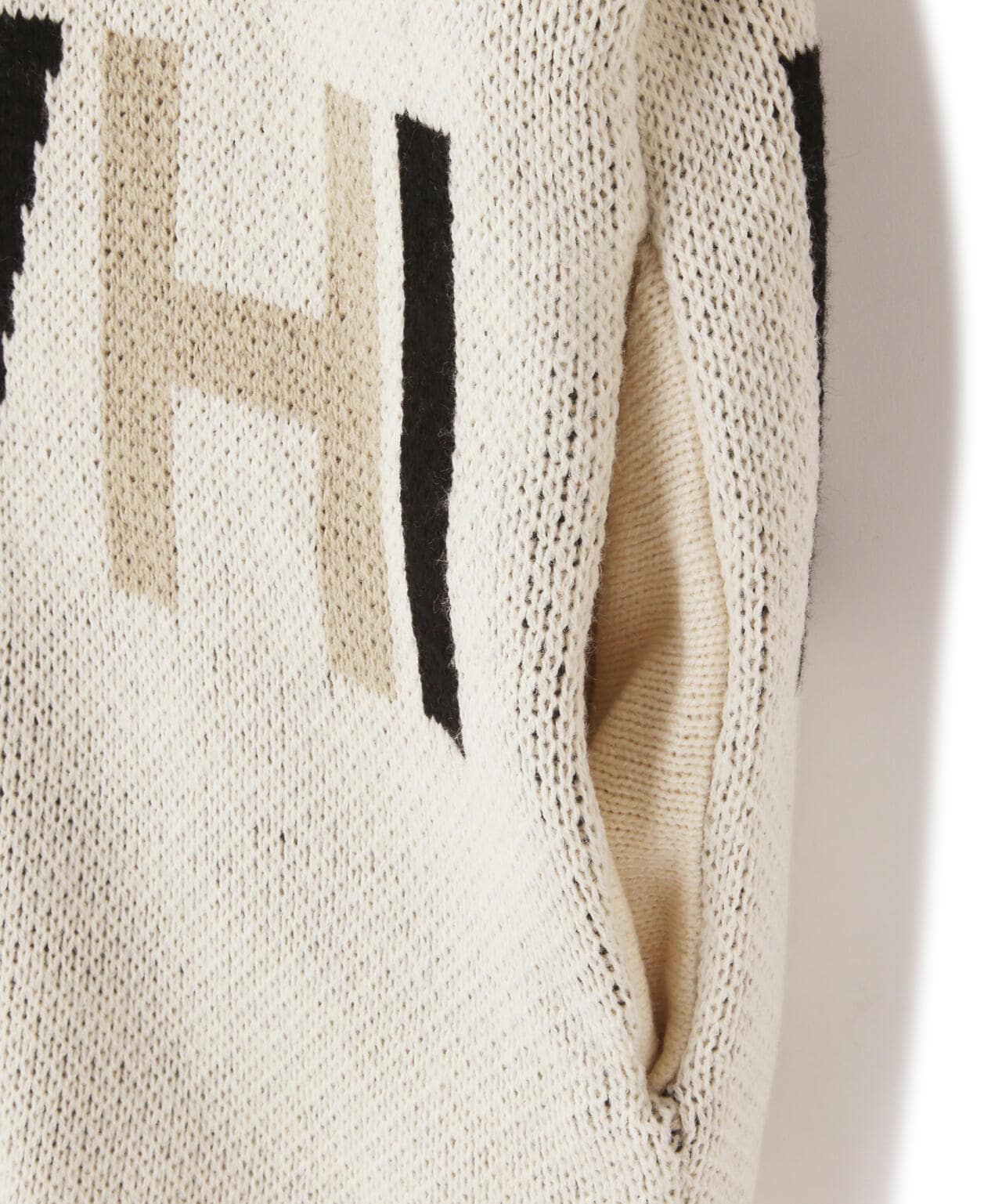 【WEB&DEPOT限定】WHITELAND/ホワイトランド/LOGO CARDIGAN