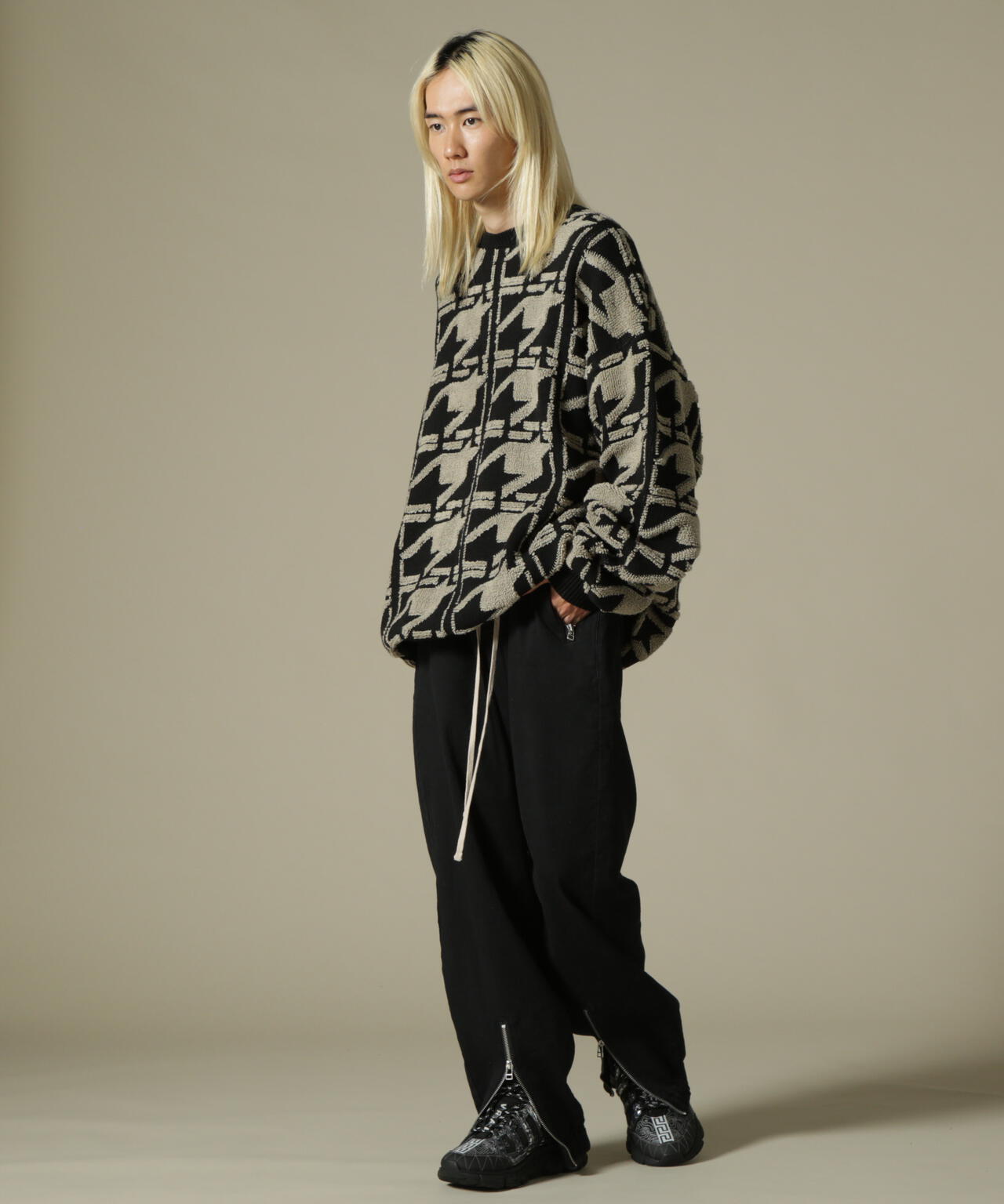 DankeSchon/ダンケシェーン/TC BLK FRONTZIP PANTS/TCブラックフロントジップパンツ