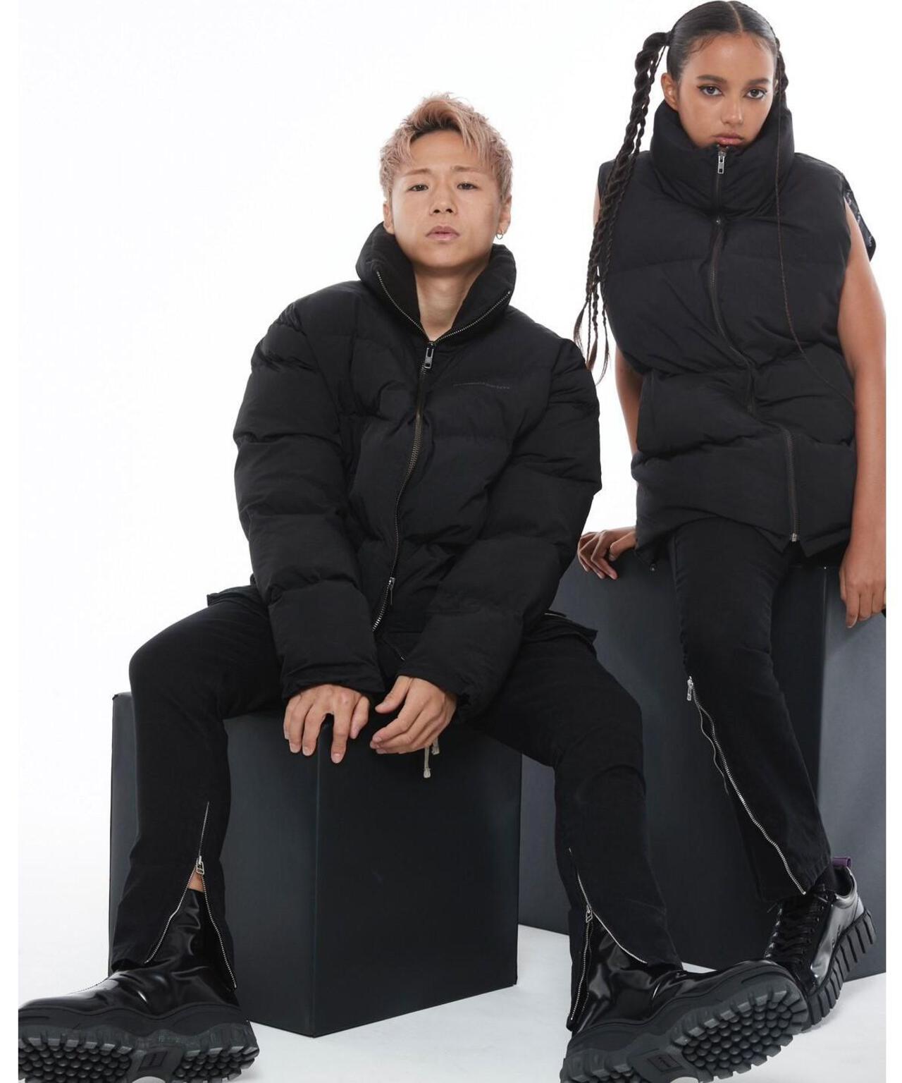 DankeSchon/ダンケシェーン/PREMIUM TC BLACK ZIP CARGO PANTS/ジップカーゴパンツ