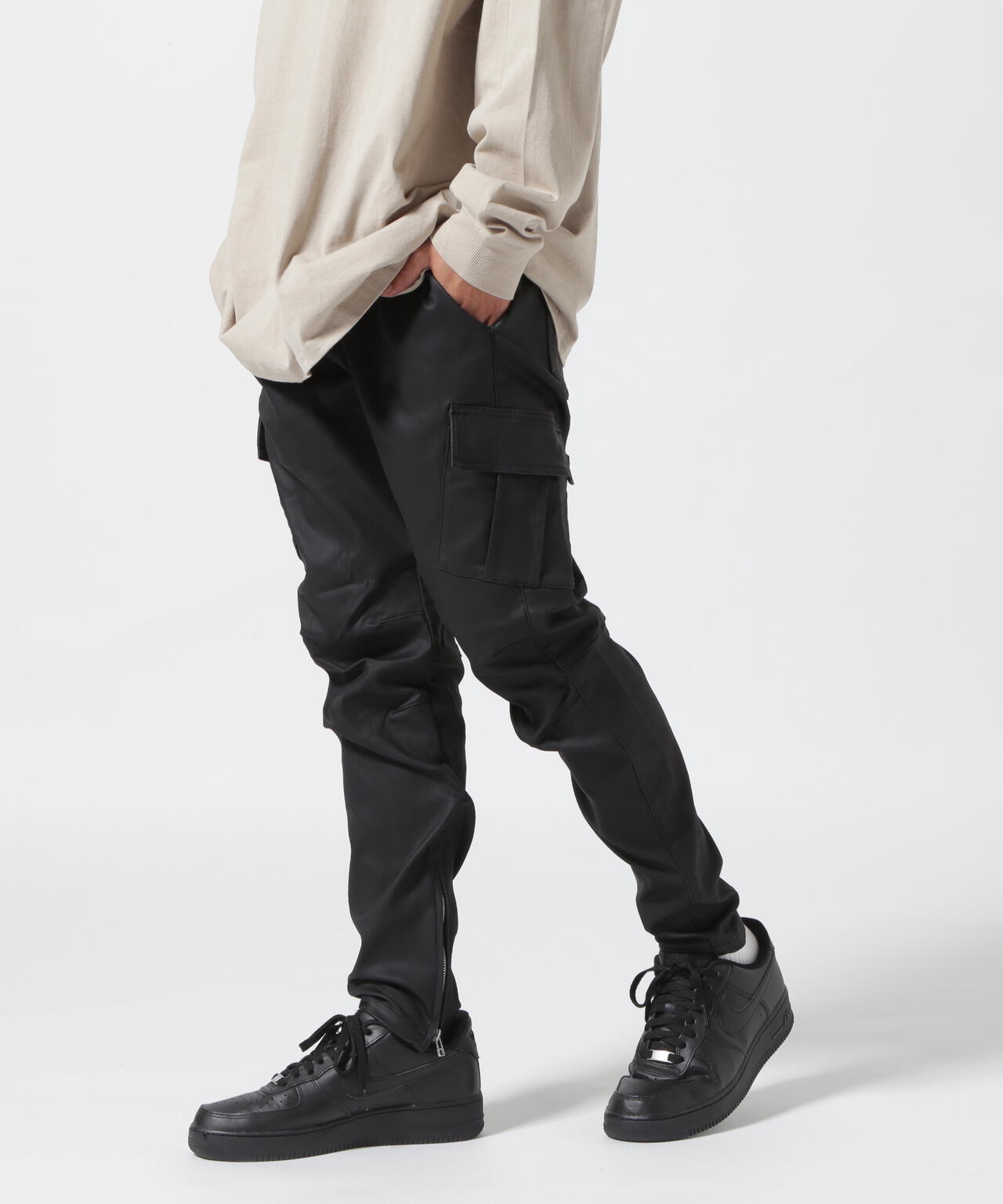 DankeSchon/ダンケシェーン/COATING ZIPCARGO PANTS