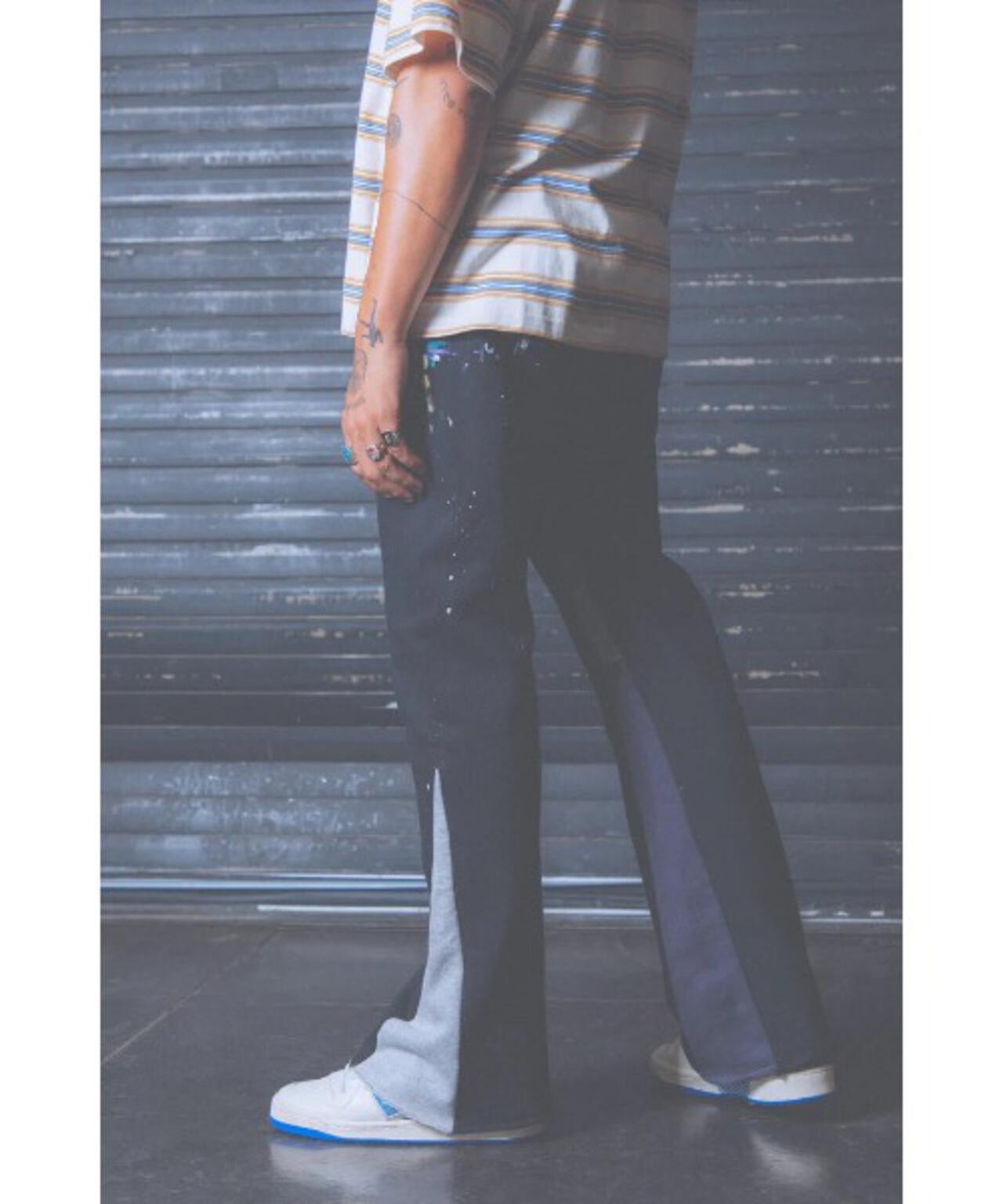 mnml/ミニマル/CONTRAST BOOTCUT SWEATPANTS(M2021-W196/M2022-W608)
