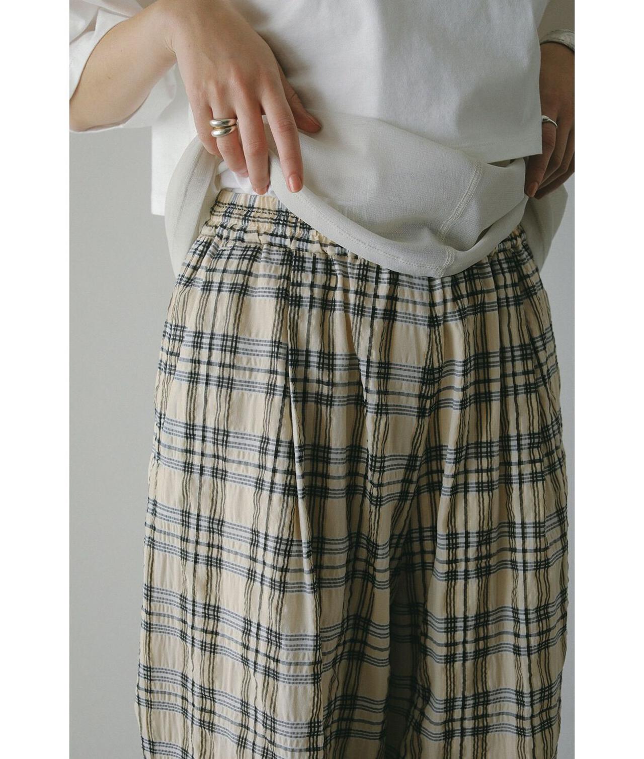 MANOF/マノフ/BELTED GATHER PANTS