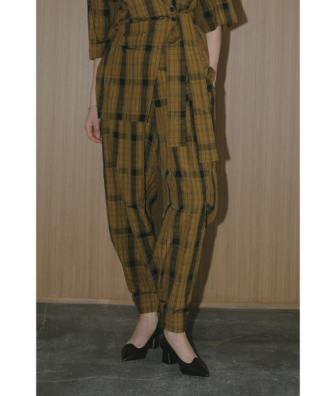 MANOF/マノフ/BELTED GATHER PANTS