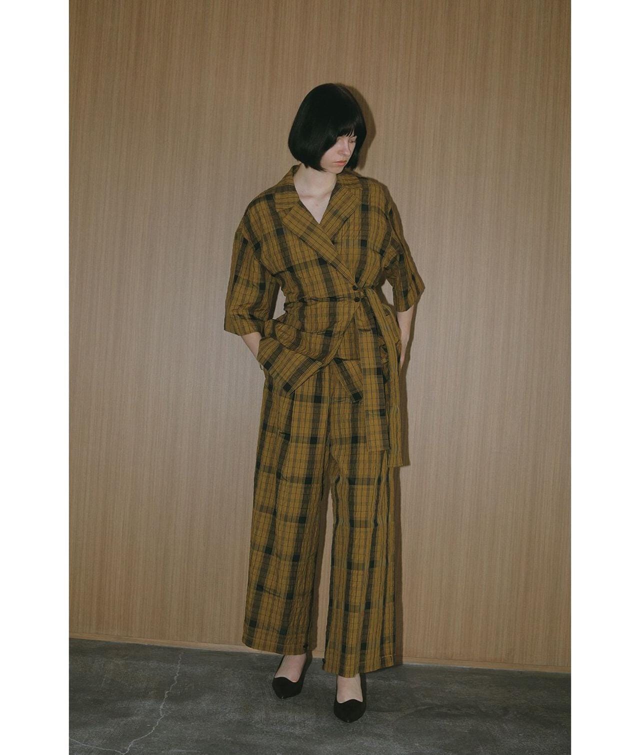 MANOF/マノフ/BELTED GATHER PANTS