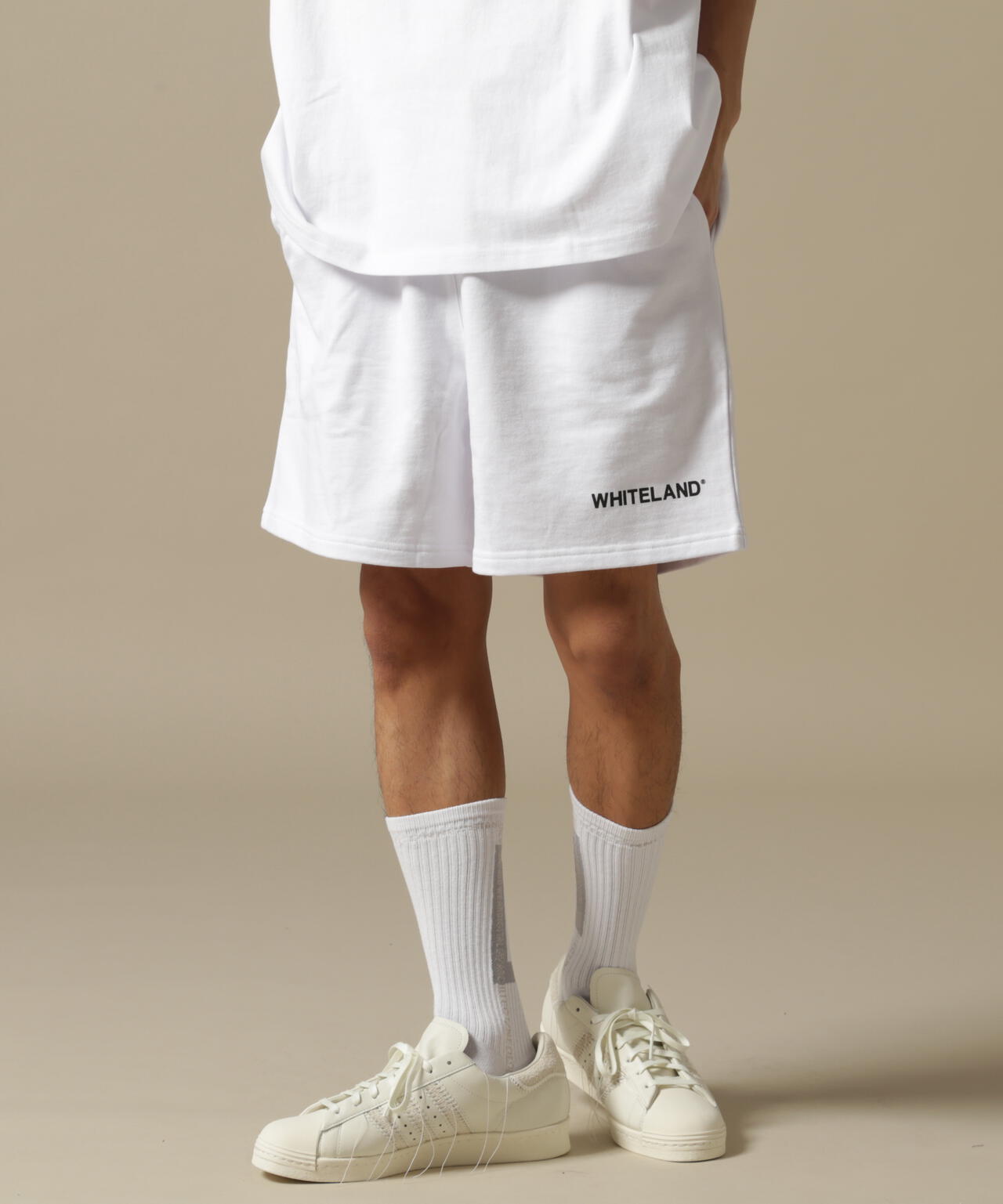 WEB&DEPOT限定/WHITELAND/ホワイトランド/OWL/LOGO SWT SHORTS/ロゴ スウェットショーツ