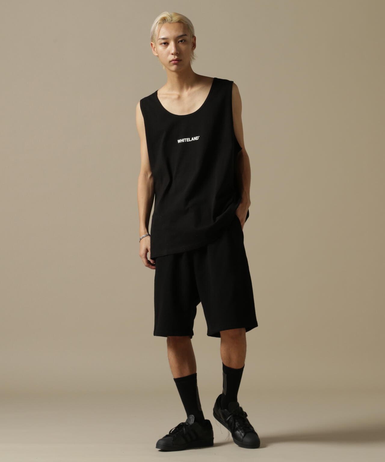 【WEB&DEPOT限定】WHITELAND/ホワイトランド/OWL/LOGO TT/オーバーサイズ タンクトップ