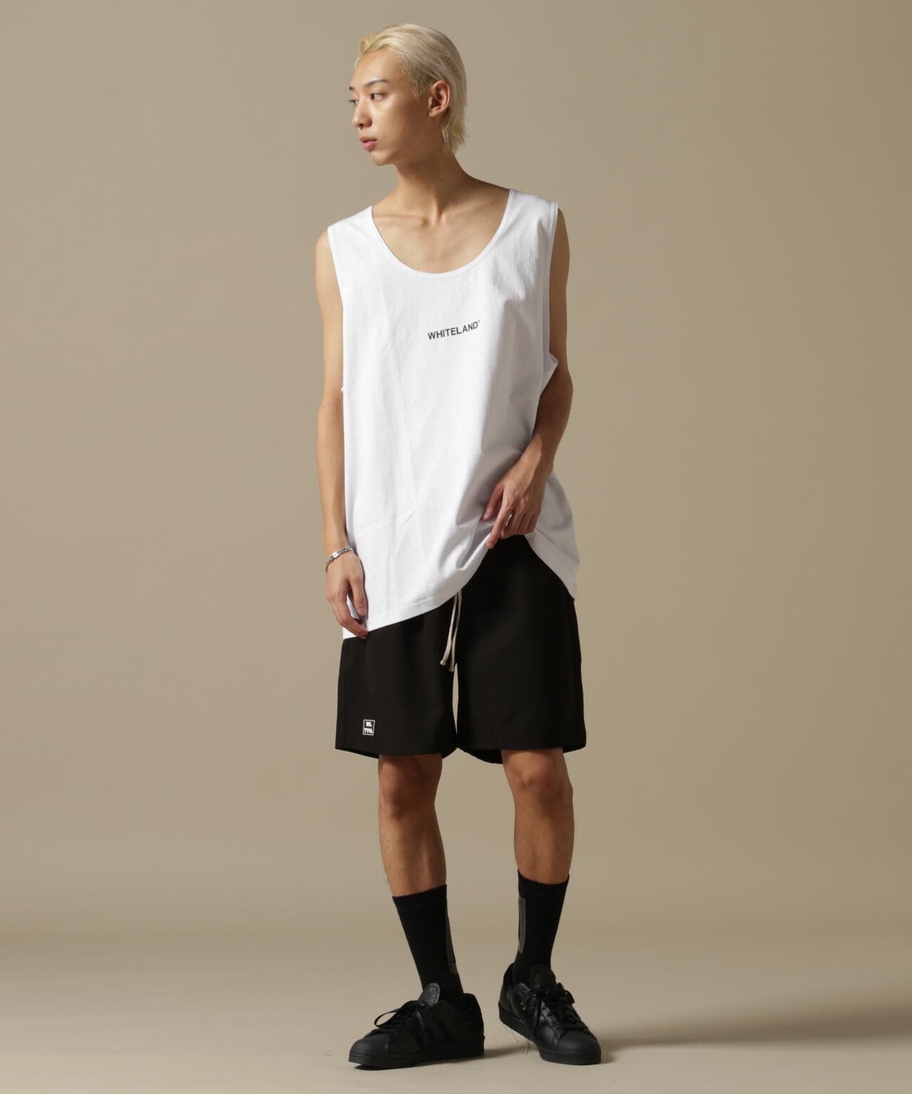 【WEB&DEPOT限定】WHITELAND/ホワイトランド/OWL/LOGO TT/オーバーサイズ タンクトップ