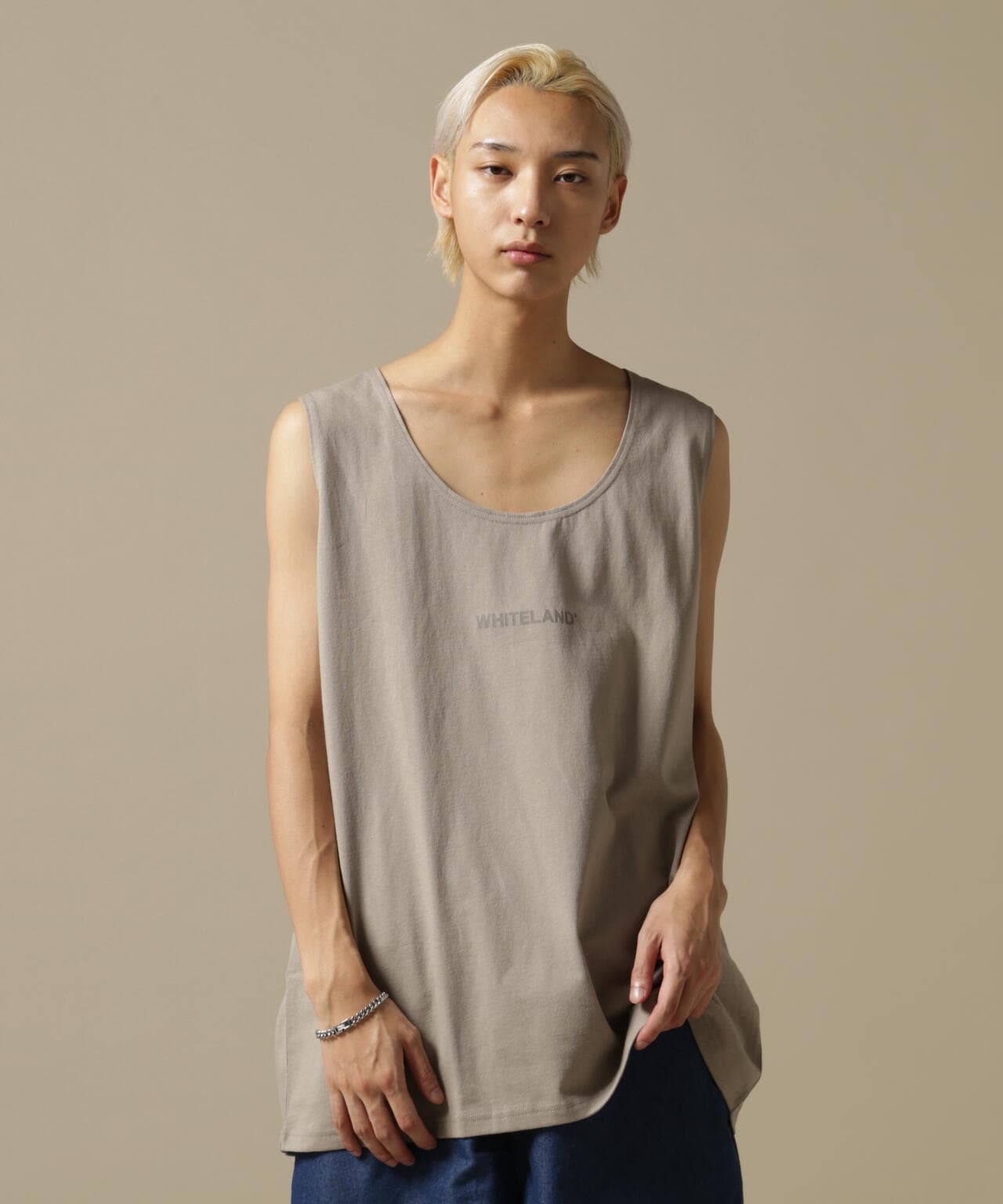 【WEB&DEPOT限定】WHITELAND/ホワイトランド/OWL/LOGO TT/オーバーサイズ タンクトップ